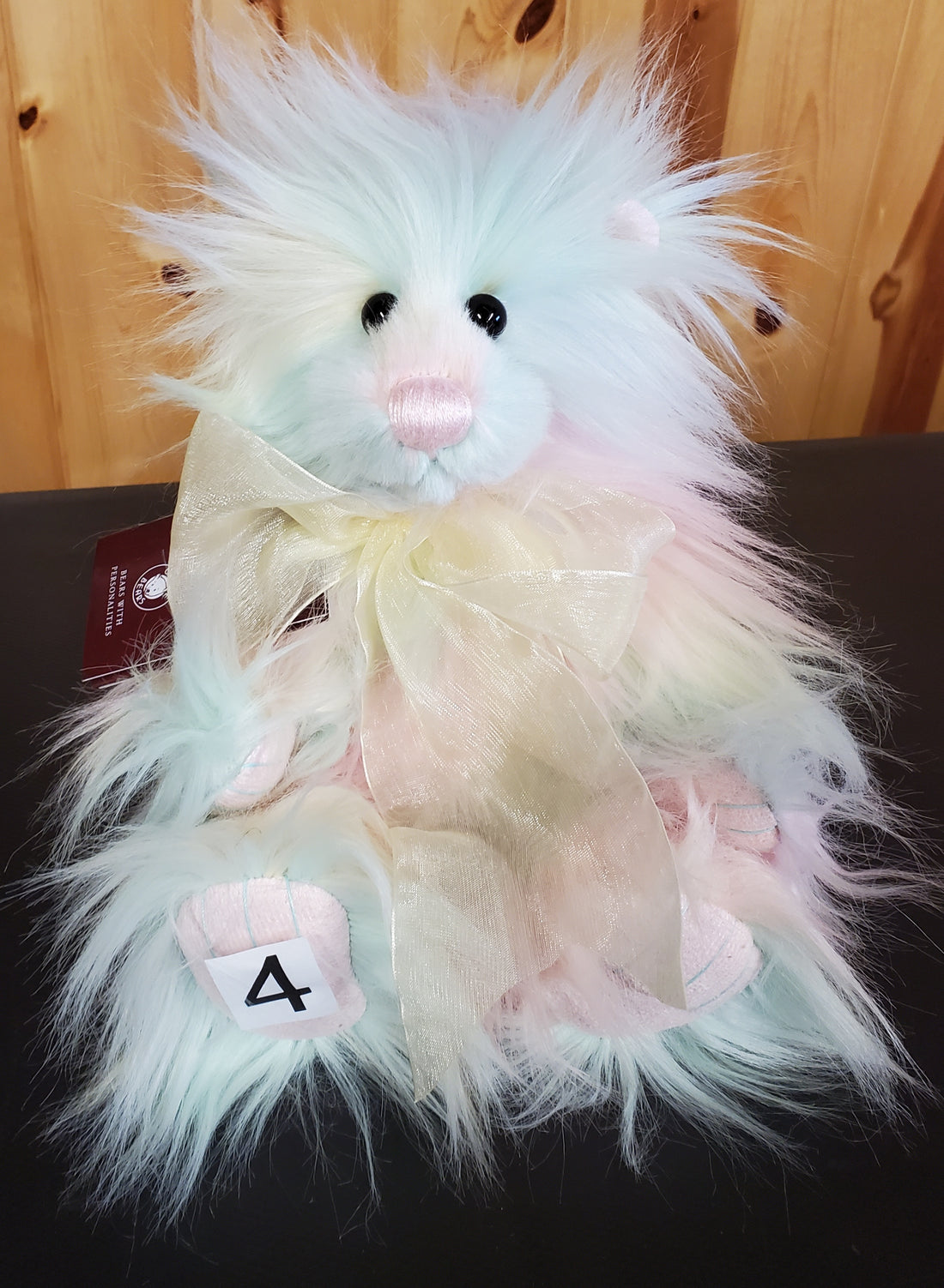 Bubblegum - 11" Pastel Pink, Green, Yellow Plush by Charlie Bears