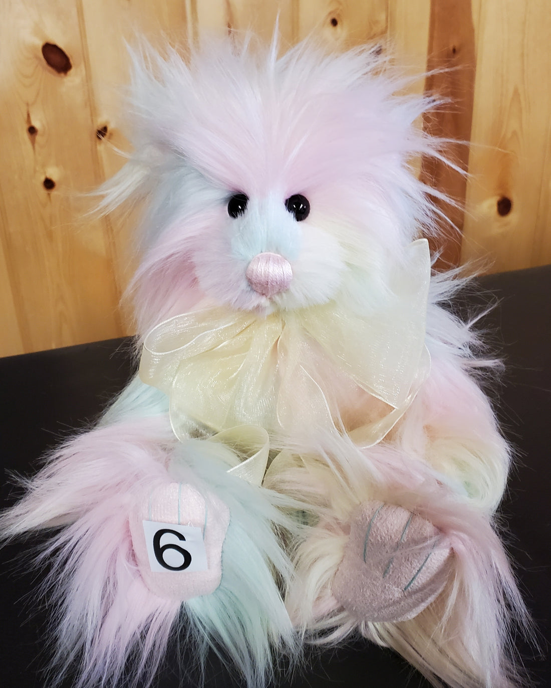 Bubblegum - 11" Pastel Pink, Green, Yellow Plush by Charlie Bears