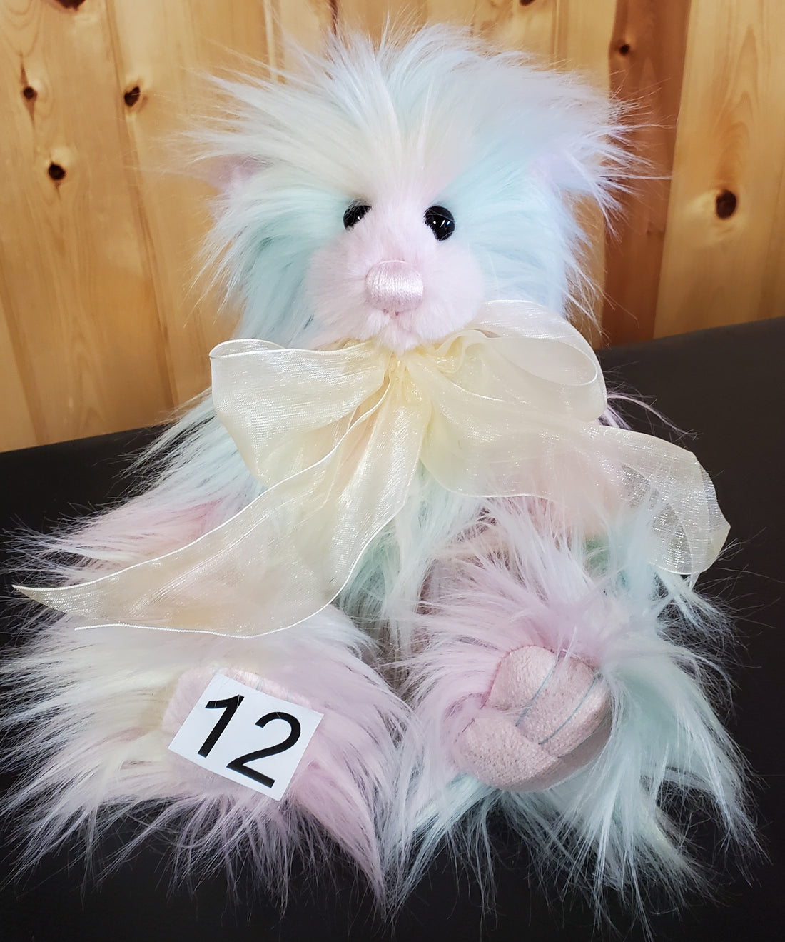 Bubblegum - 11" Pastel Pink, Green, Yellow Plush by Charlie Bears
