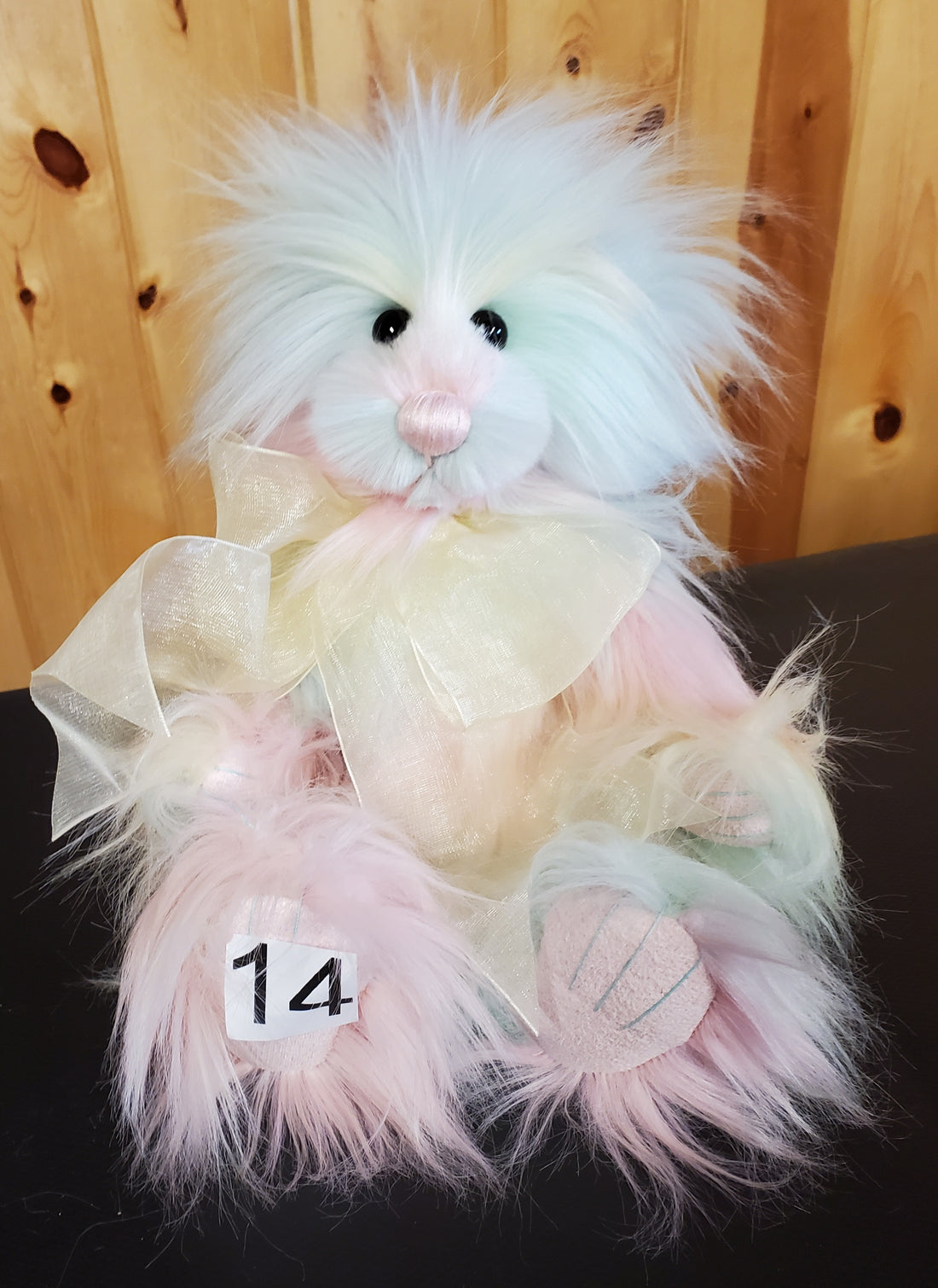 Bubblegum - 11" Pastel Pink, Green, Yellow Plush by Charlie Bears