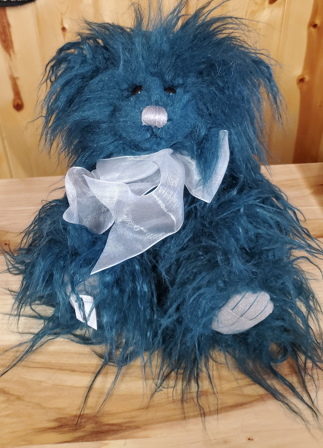 Fuzzball - 13" Shaggy, Teal Blue / Green Plush by Charlie Bears