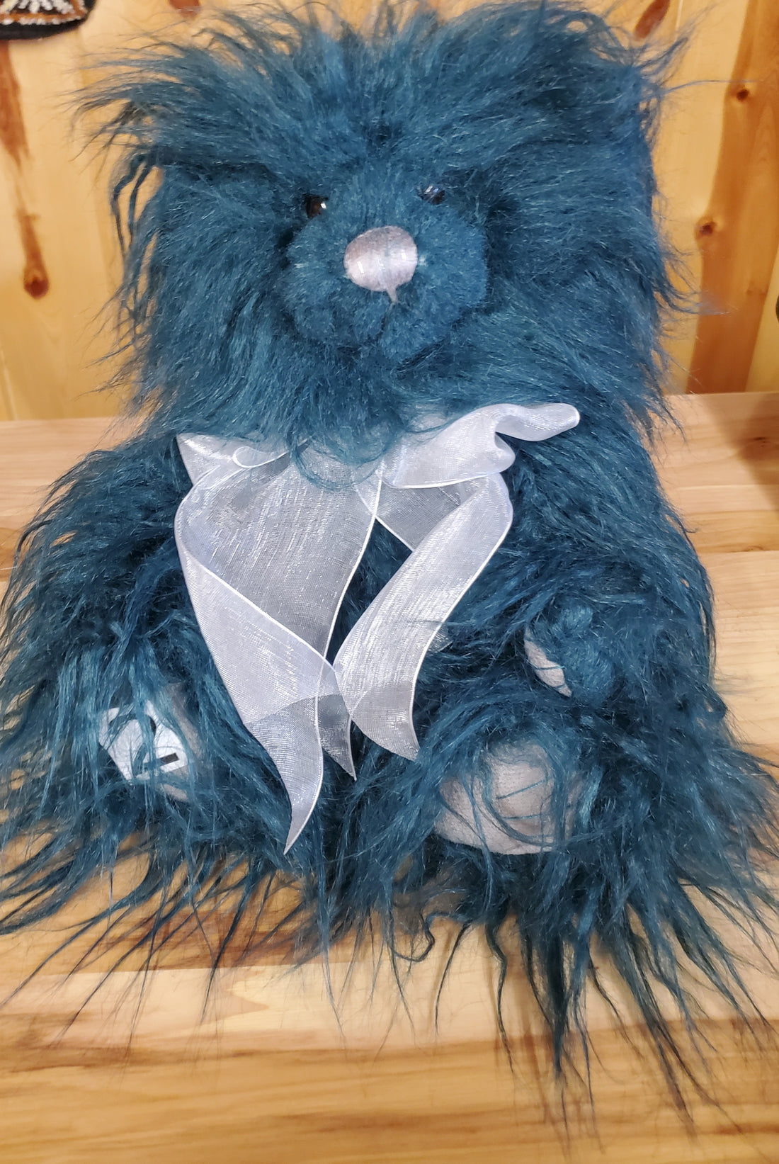 Fuzzball - 13" Shaggy, Teal Blue / Green Plush by Charlie Bears
