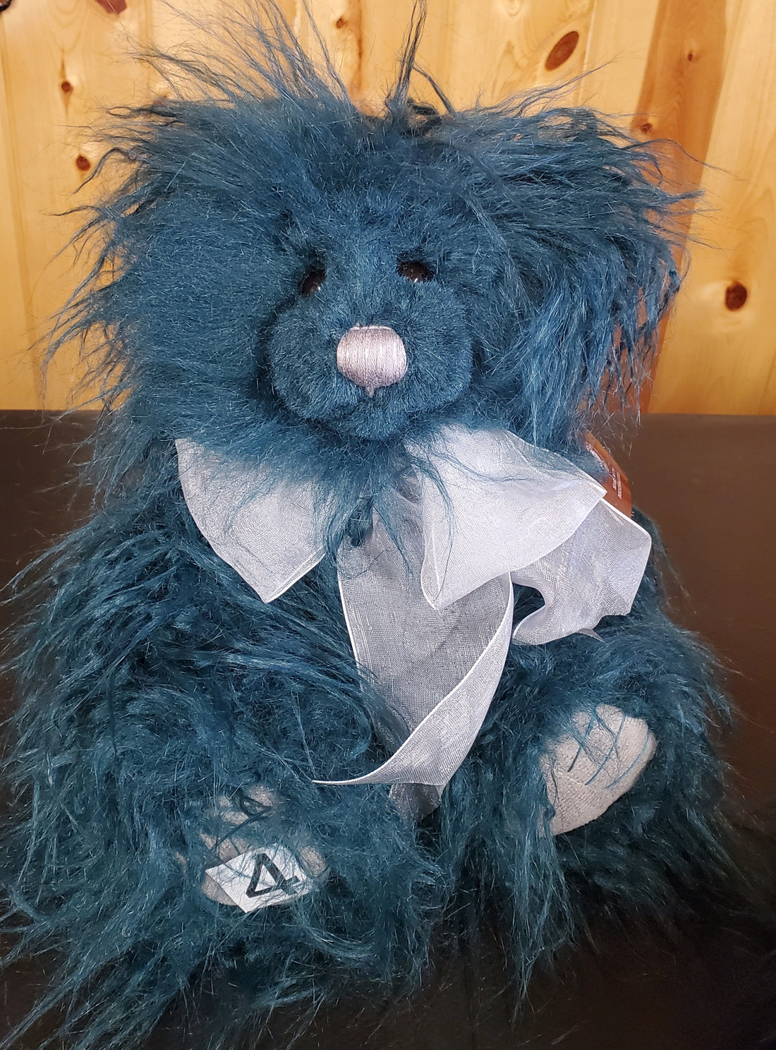 Fuzzball - 13" Shaggy, Teal Blue / Green Plush by Charlie Bears
