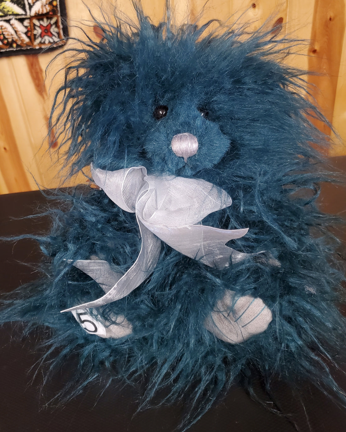 Fuzzball - 13" Shaggy, Teal Blue / Green Plush by Charlie Bears