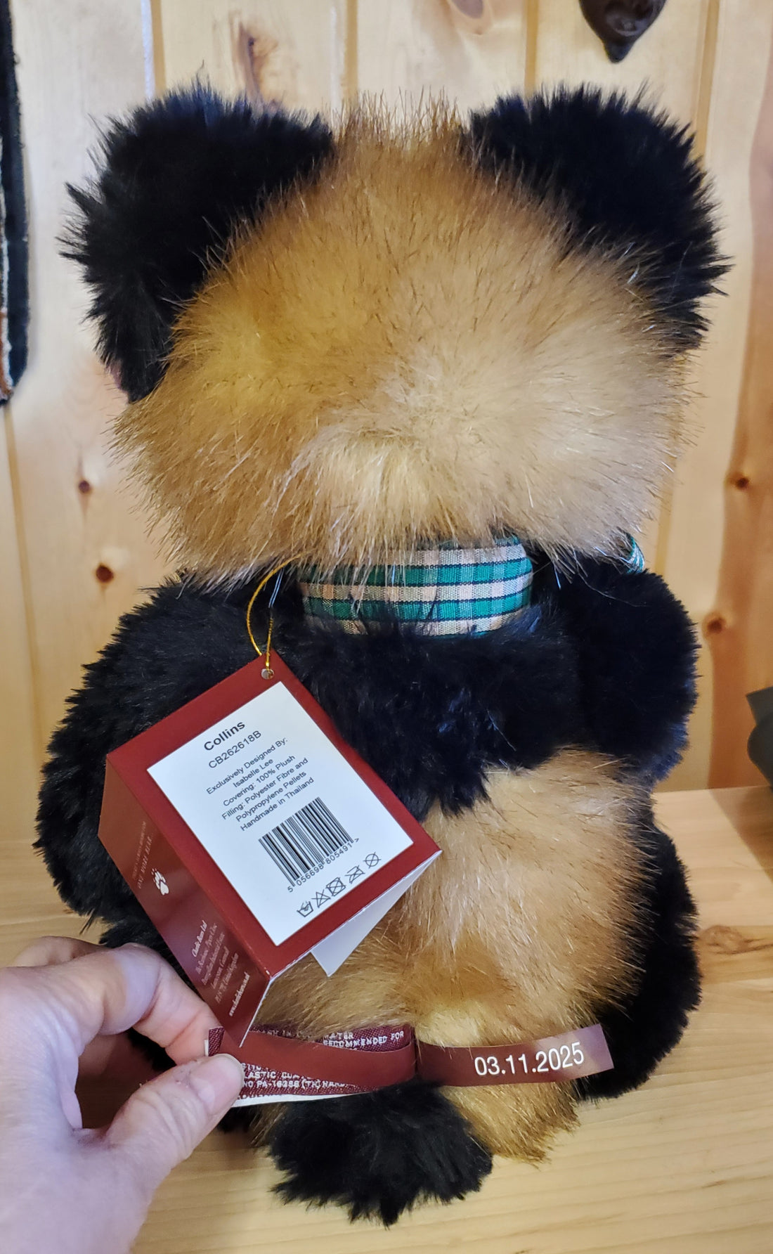Collins - 14" Beige and Black Panda w/Super Soft Fur - by Charlie Bears