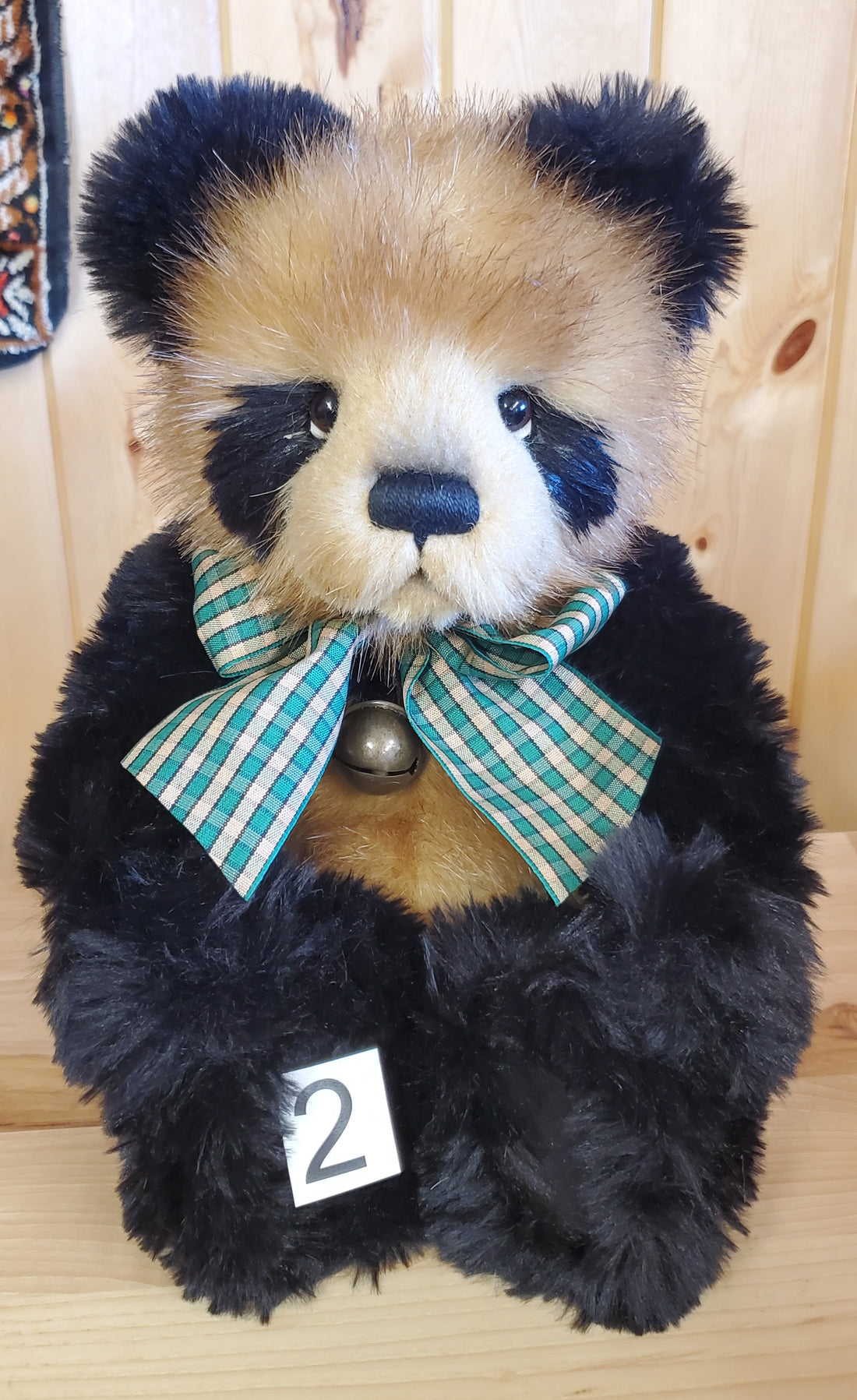 Collins - 14" Beige and Black Panda w/Super Soft Fur - by Charlie Bears