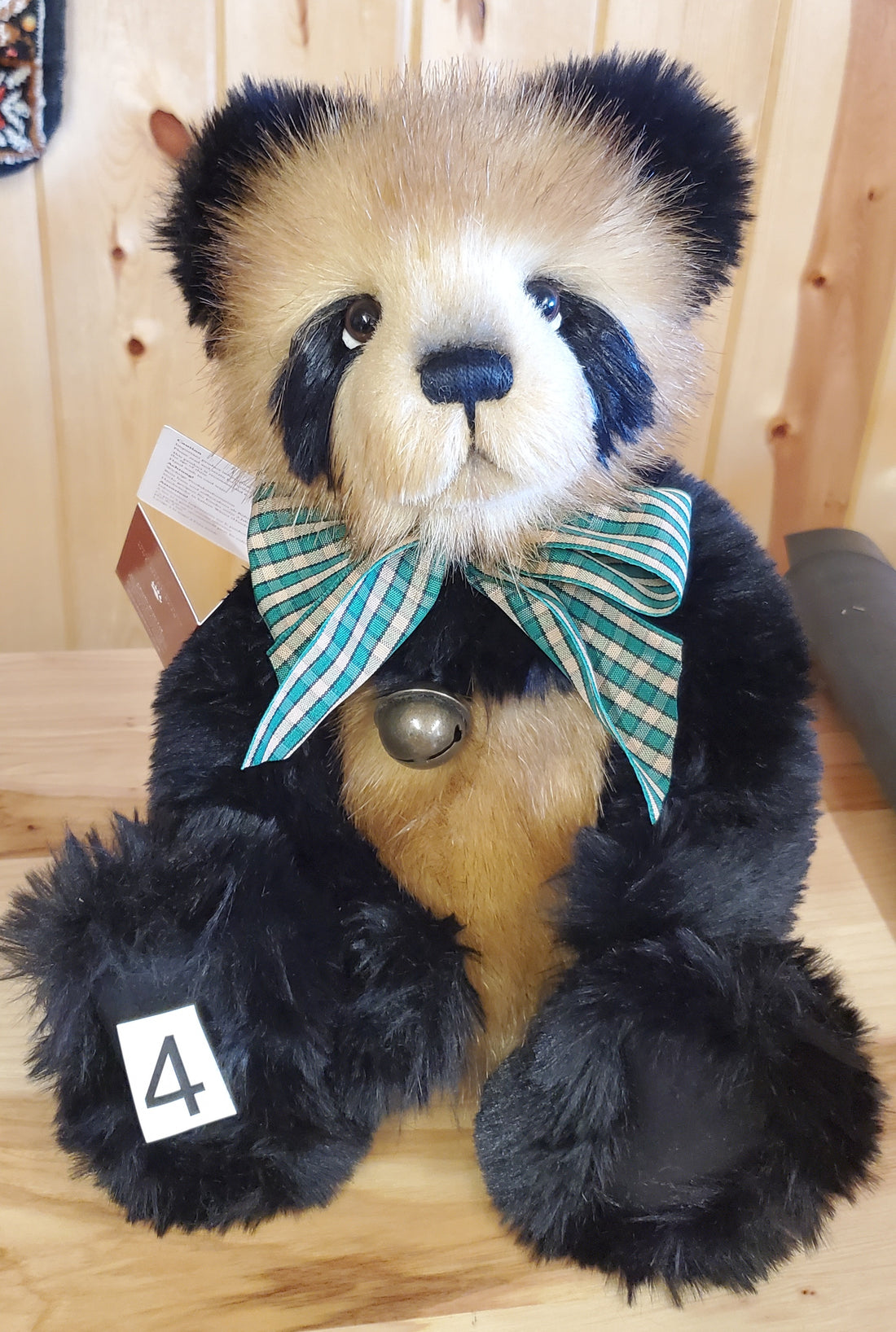 Collins - 14" Beige and Black Panda w/Super Soft Fur - by Charlie Bears