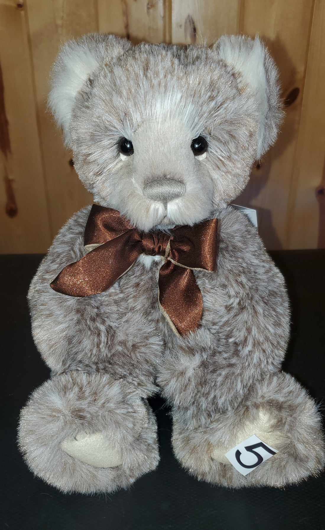 Norman - 13.5" Granville's Shimmering Taupe and Cream Brother by Charlie Bears