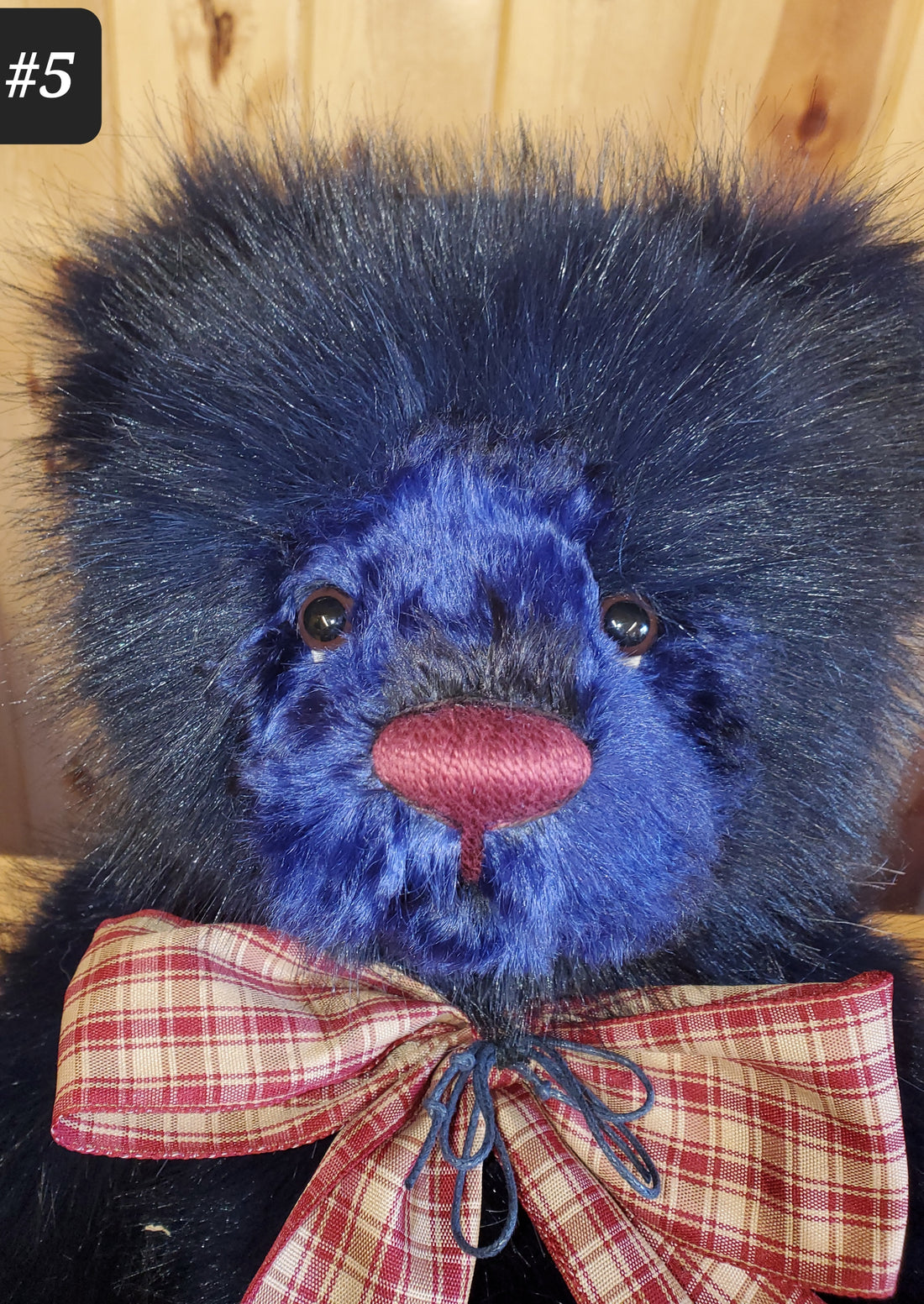 Indigo - 18" Deep Blue Plumo Bear w/ Chunky Body and Soft Fur by Charlie Bears