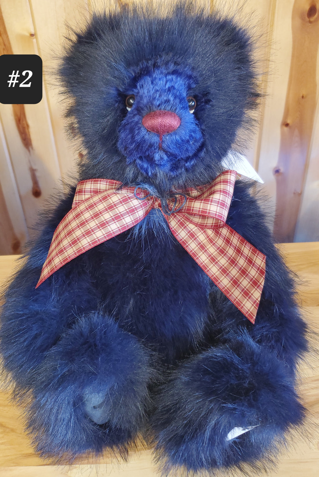 Indigo - 18" Deep Blue Plumo Bear w/ Chunky Body and Soft Fur by Charlie Bears