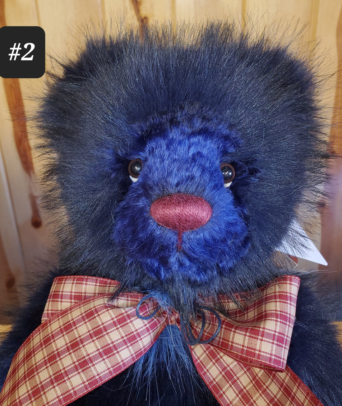 Indigo - 18" Deep Blue Plumo Bear w/ Chunky Body and Soft Fur by Charlie Bears