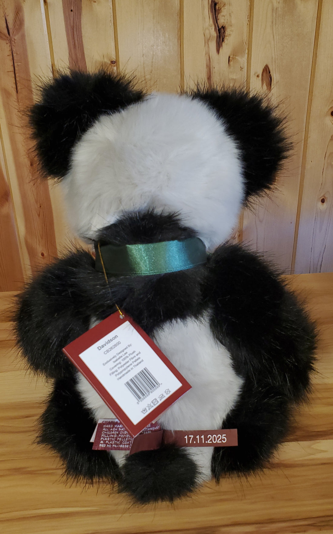 Davidson - 15" Black and White Panda w/ Grey Tipping by Charlie Bears