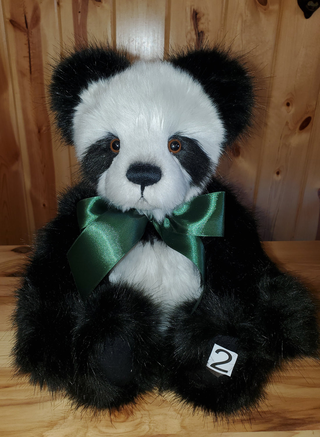 Davidson - 15" Black and White Panda w/ Grey Tipping by Charlie Bears