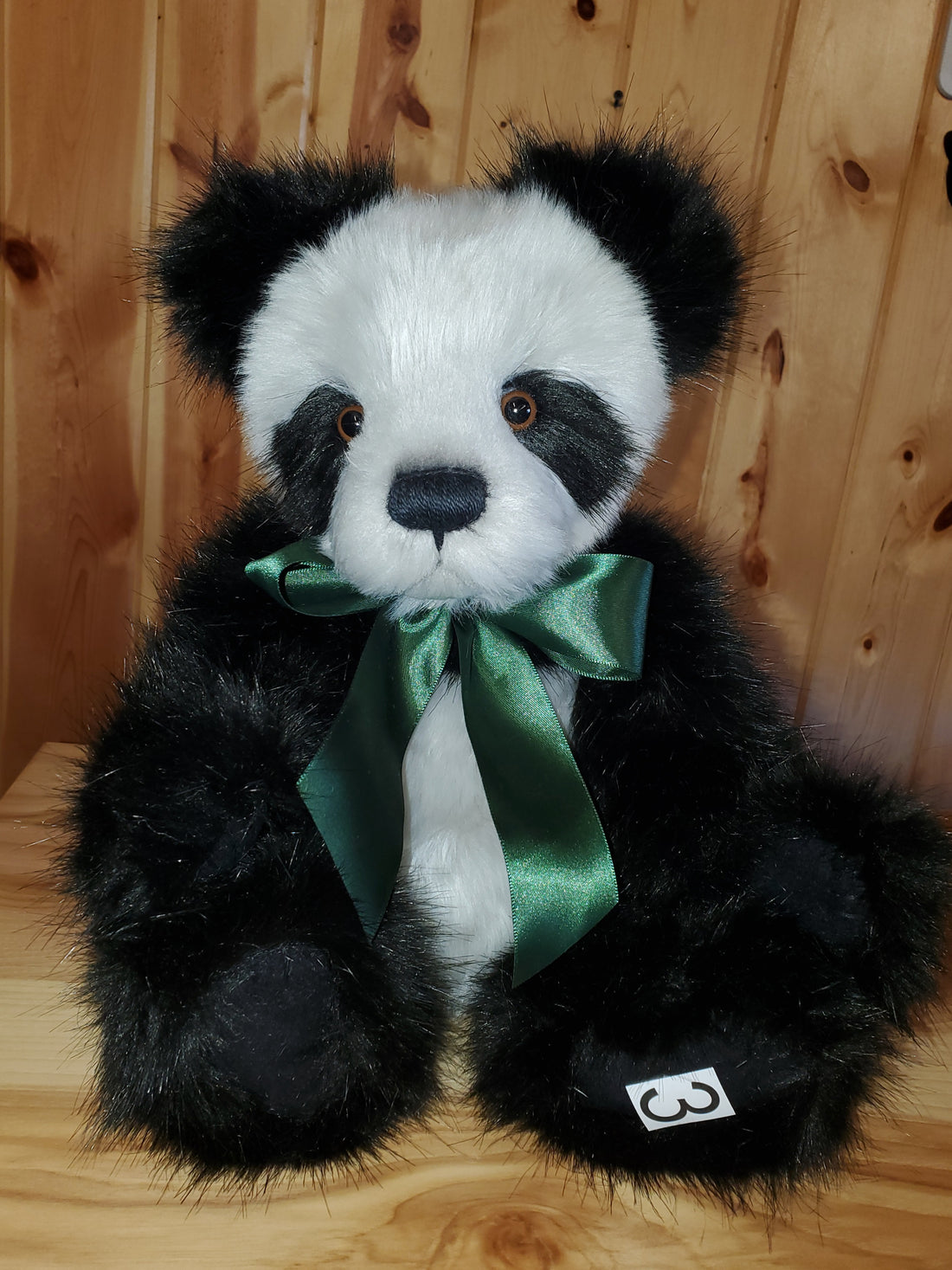 Davidson - 15" Black and White Panda w/ Grey Tipping by Charlie Bears