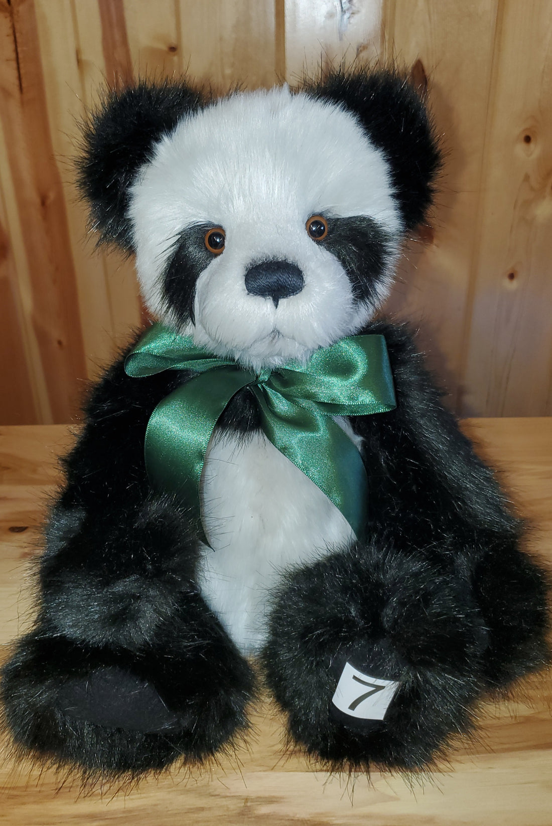 Davidson - 15" Black and White Panda w/ Grey Tipping by Charlie Bears