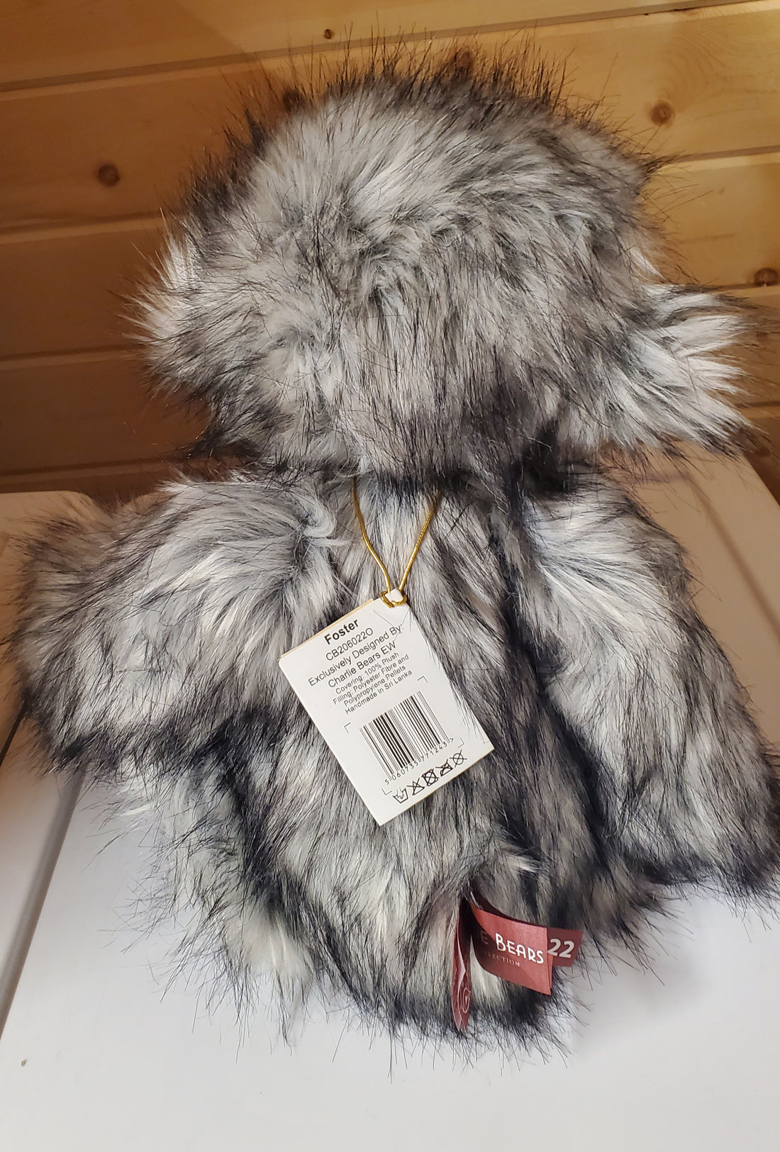 Foster - 18" Grey and White Wobble-Jointed (Floppy) Plush by Charlie Bears