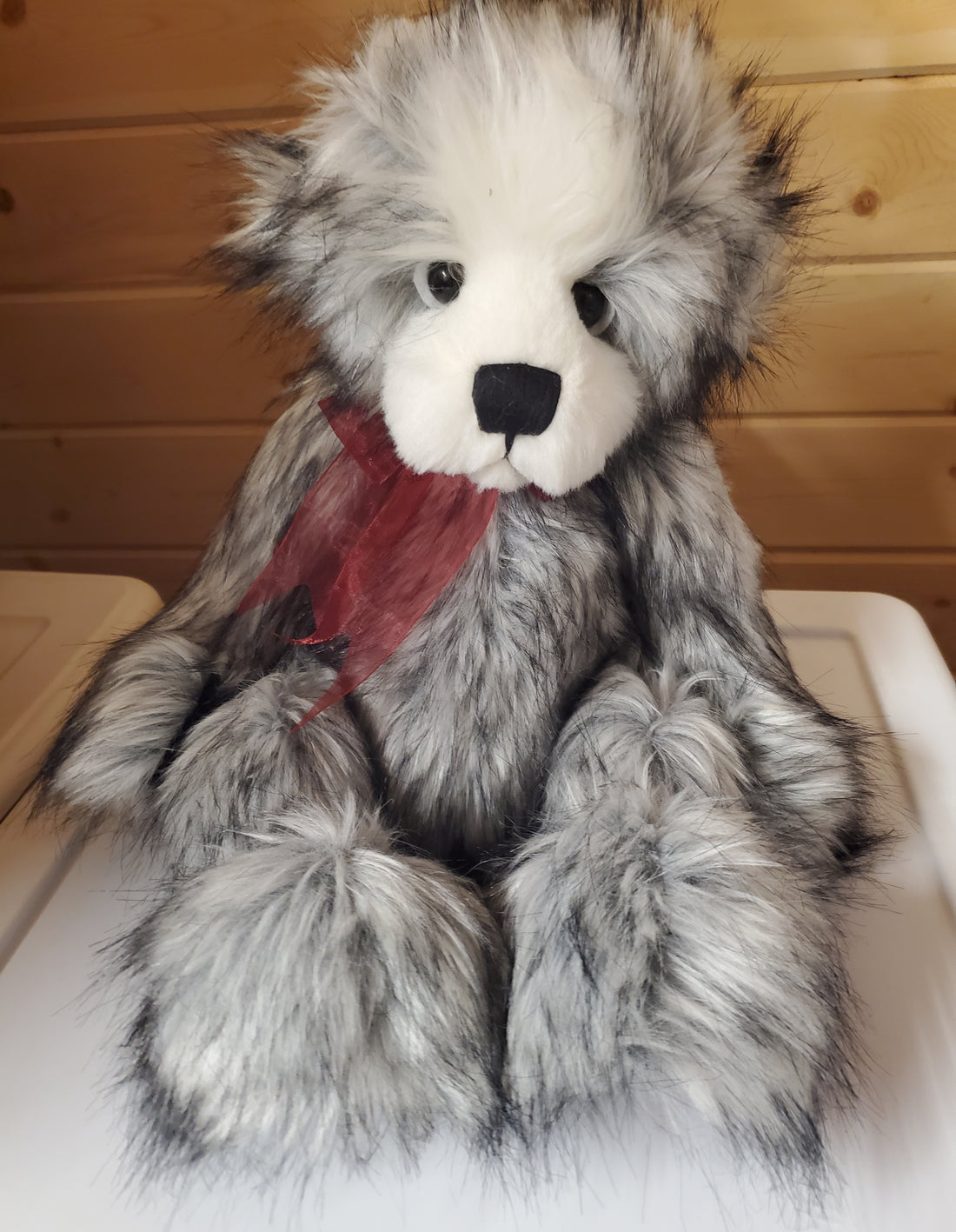 Foster - 18" Grey and White Wobble-Jointed (Floppy) Plush by Charlie Bears