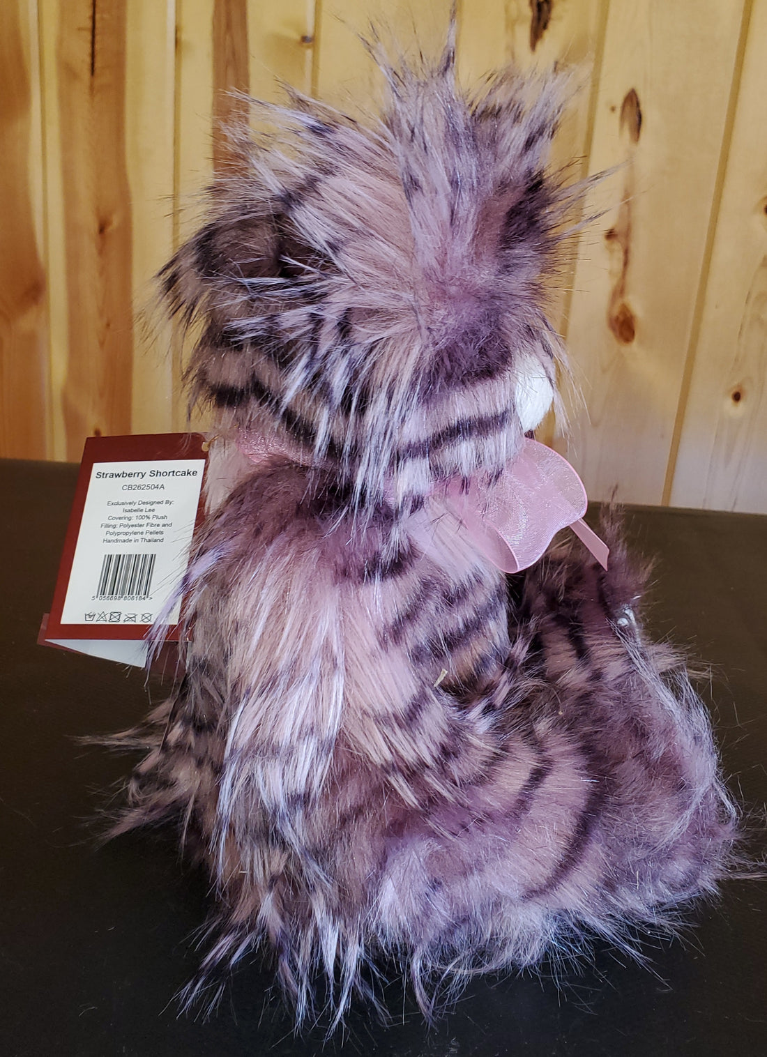 Strawberry Shortcake - 13" Pink w/Black Plush by Charlie Bears