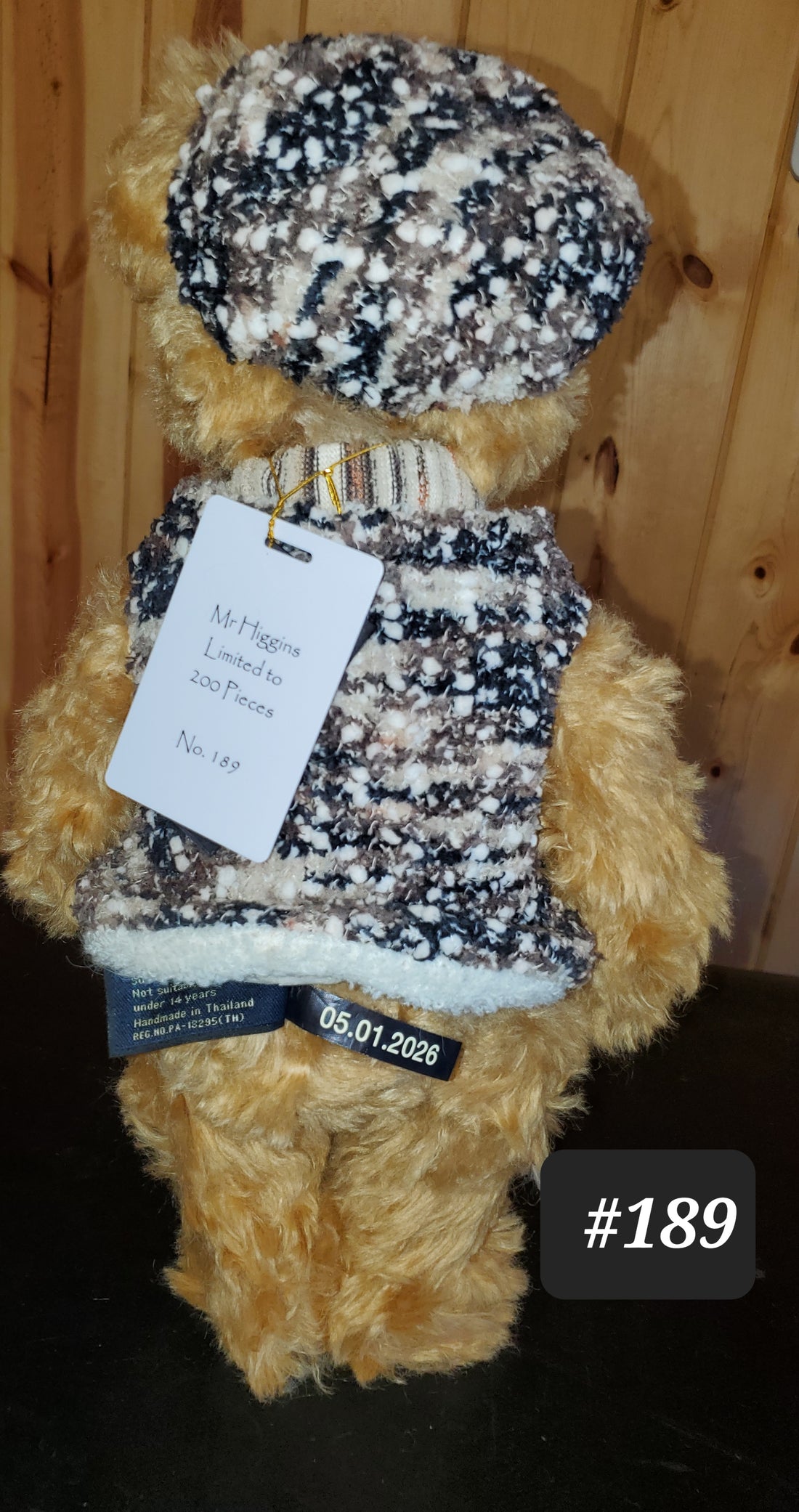 Mr. Higgins - 17" Mohair Bear w/non-working Pocketwatch - Isabelle Collection - Only 200 Made!