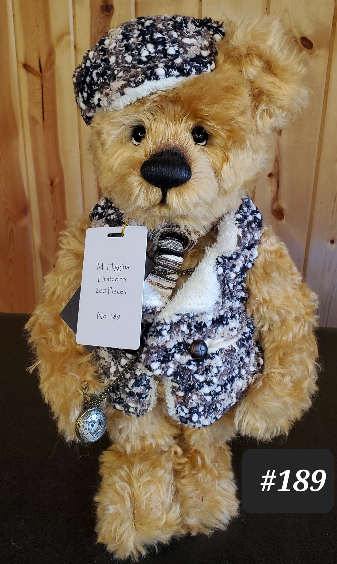 Mr. Higgins - 17" Mohair Bear w/non-working Pocketwatch - Isabelle Collection - Only 200 Made!