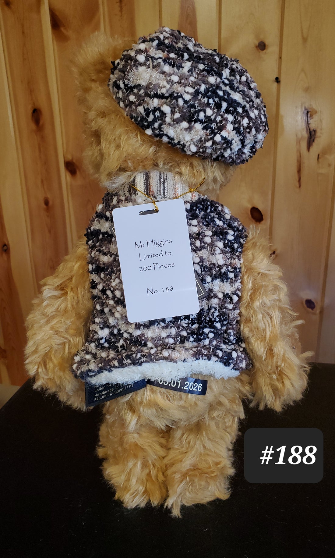 Mr. Higgins - 17" Mohair Bear w/non-working Pocketwatch - Isabelle Collection - Only 200 Made!