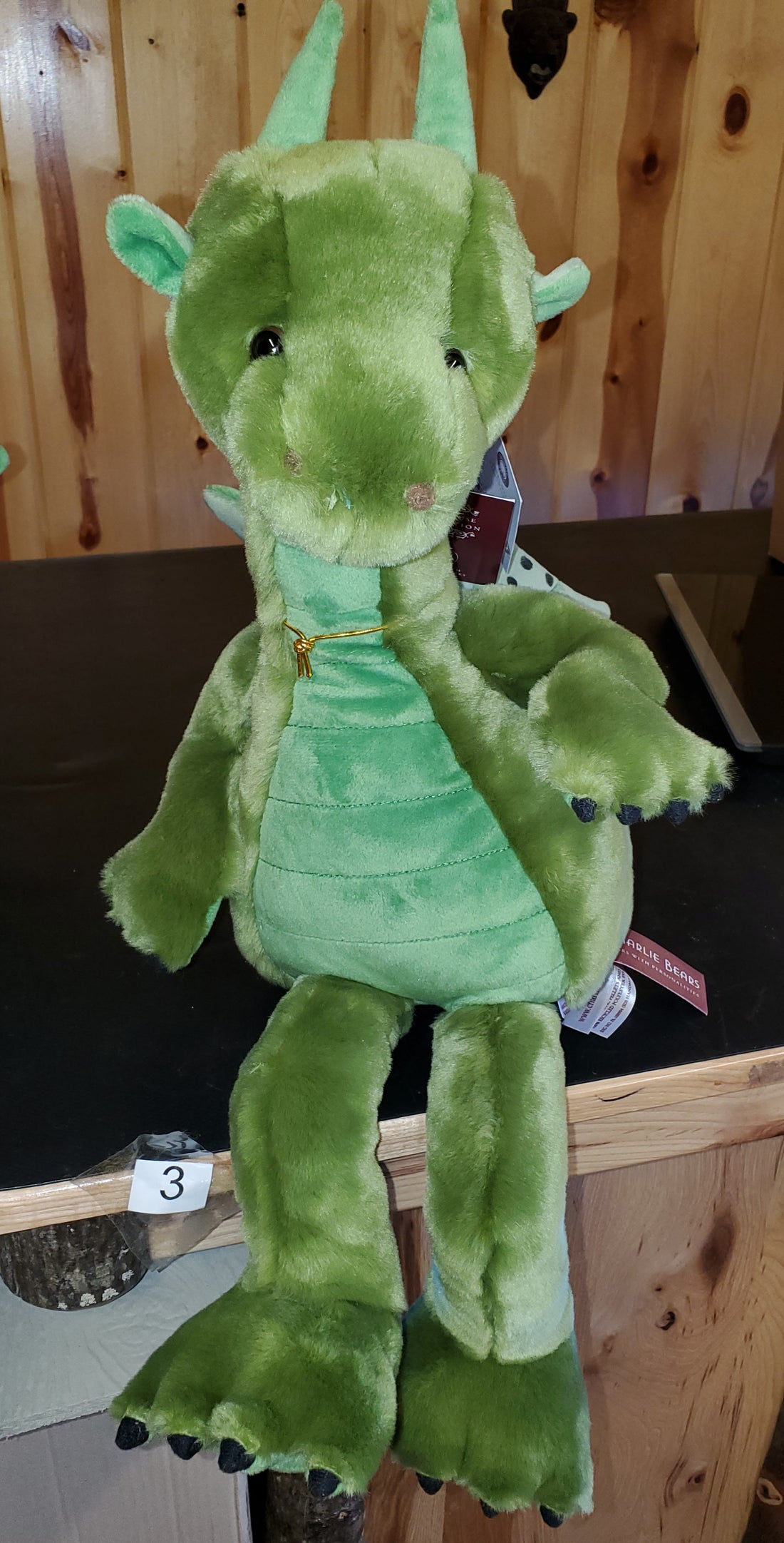 Deck - 14.5" Non-Jointed Green Dragon Charlie Bears' Bearhouse