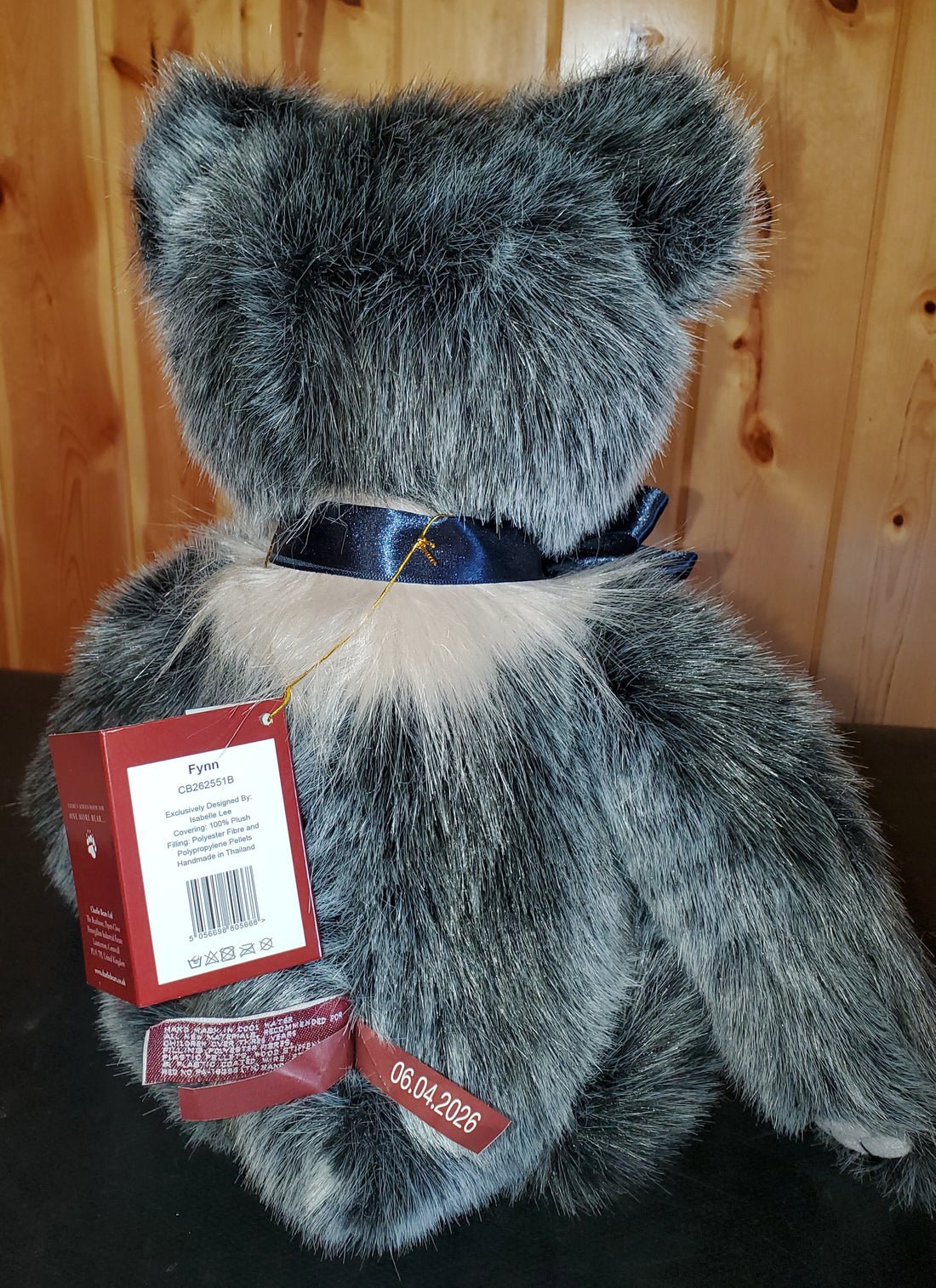 Fynn - 19" Black and Grey Plush by Charlie Bears
