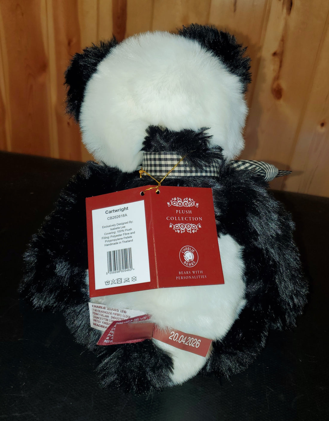 Cartwright - 14" Soft Black and White Panda by Charlie Bears