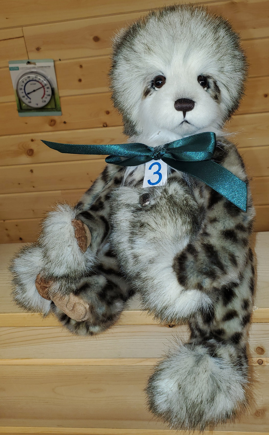 Craig - 15” Panda w/ Green Ribbon from the Secret Collection by Charlie Bears