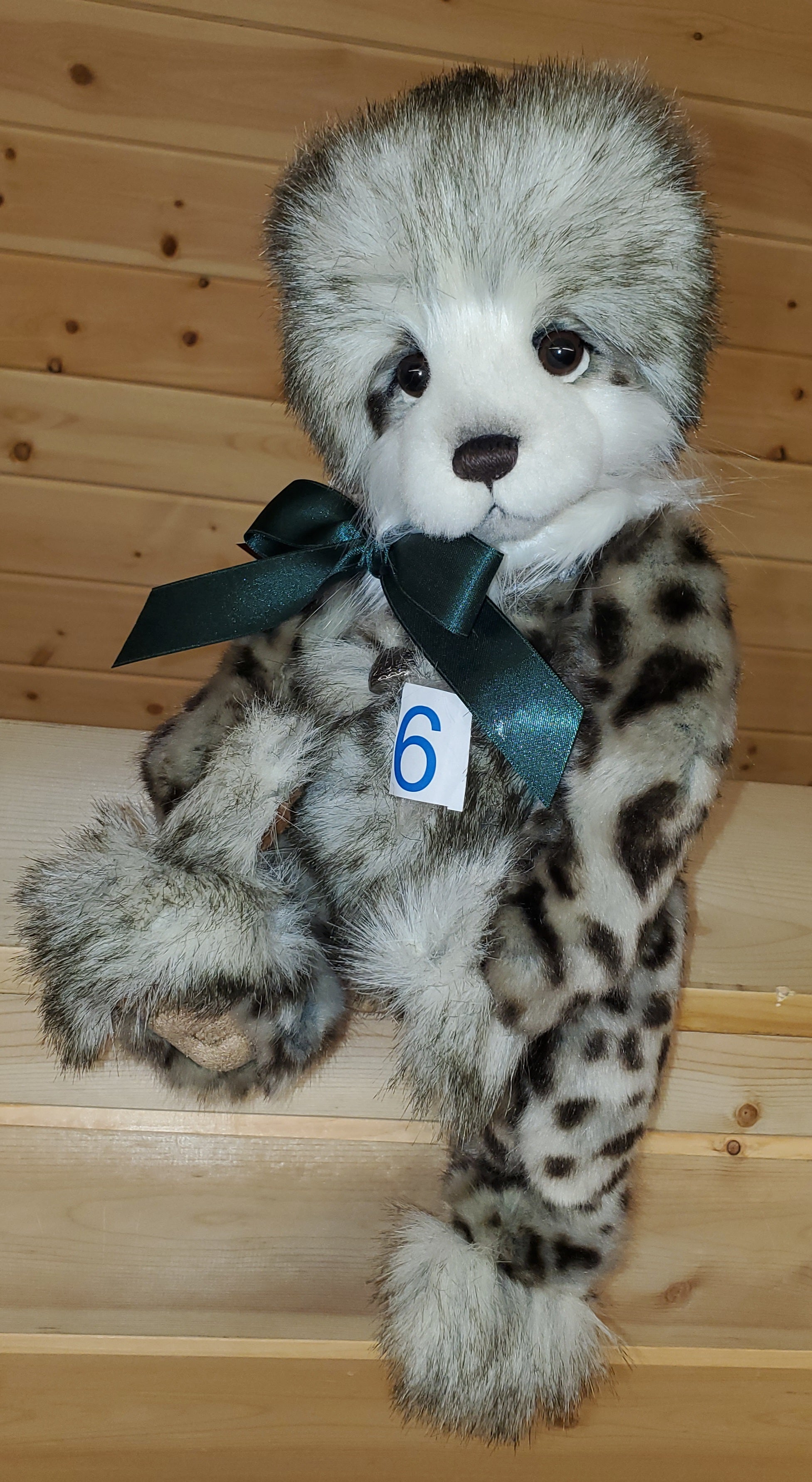 Craig - 15” Panda w/ Green Ribbon from the Secret Collection by