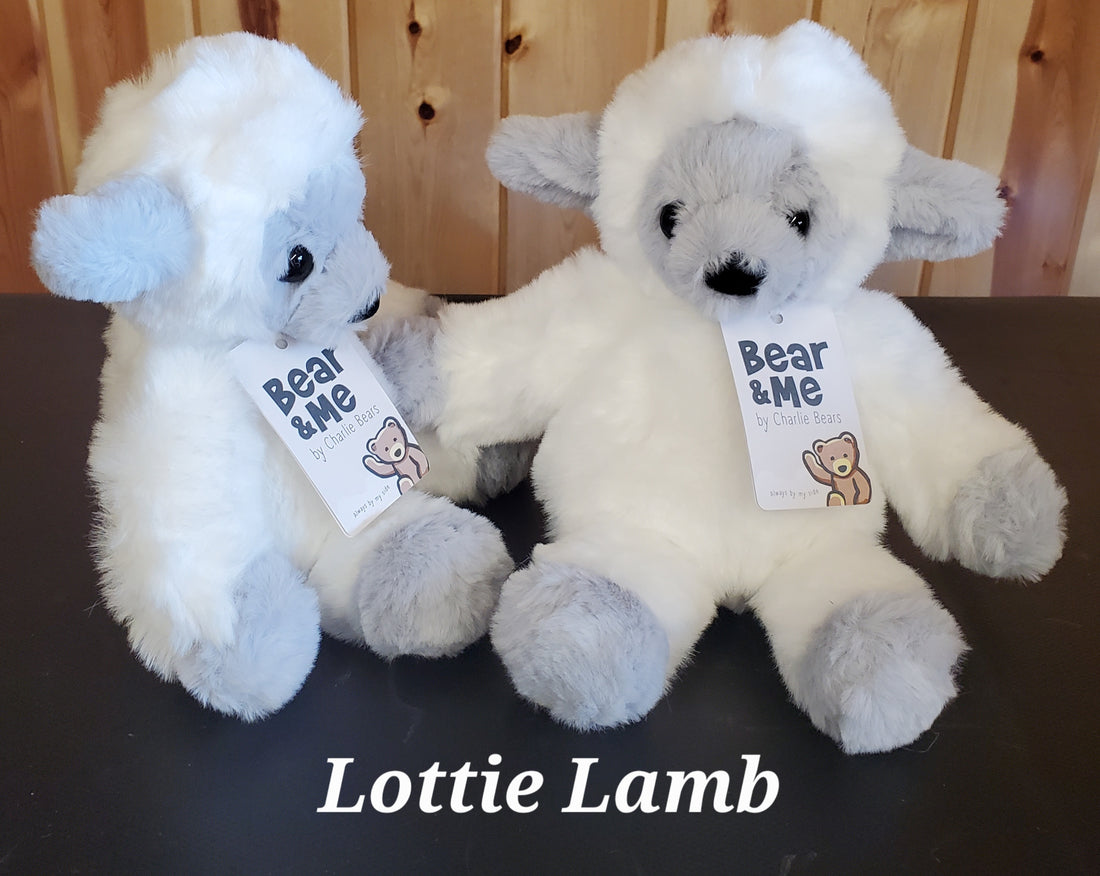 Lottie Lamb - 11" White Bear & Me Plush by Charlie Bears - Safe from Birth!