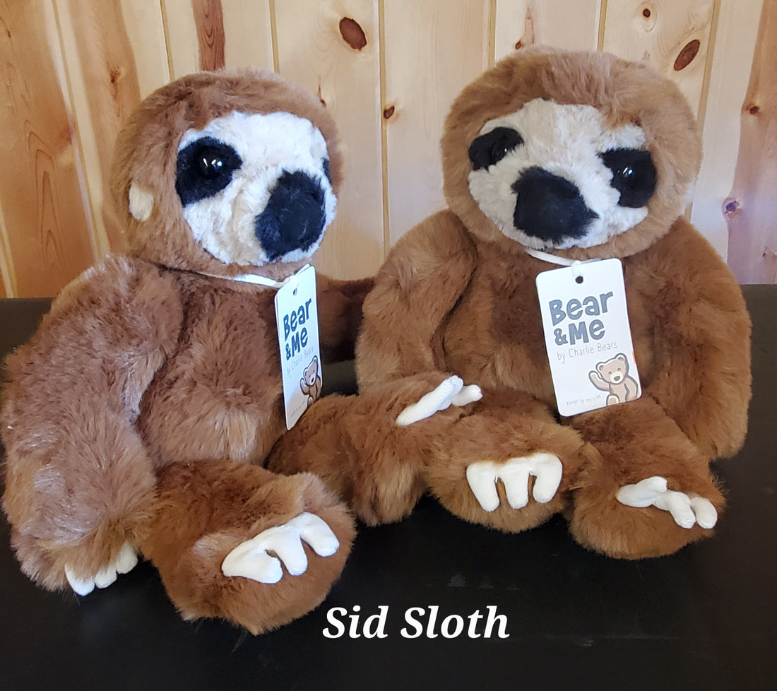 Sid Sloth - 11" Brown Bear & Me Plush by Charlie Bears - Safe from Birth!