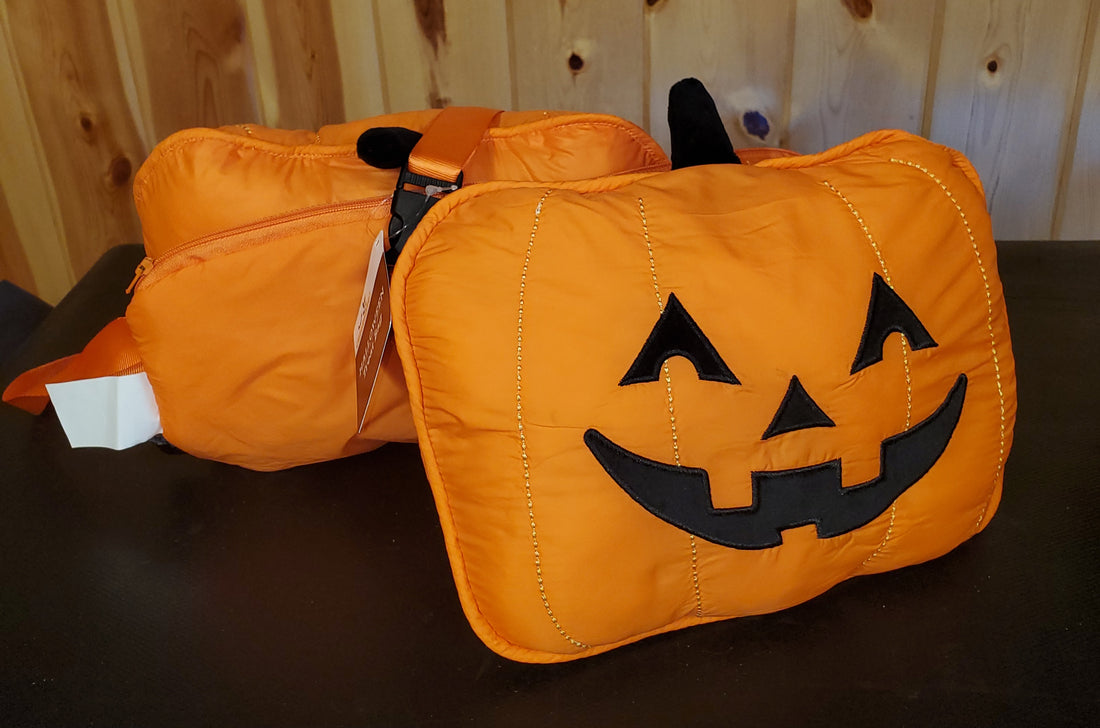 WAY TO CELEBRATE! Halloween Jack-o'-Lantern Zippered Plush Bag