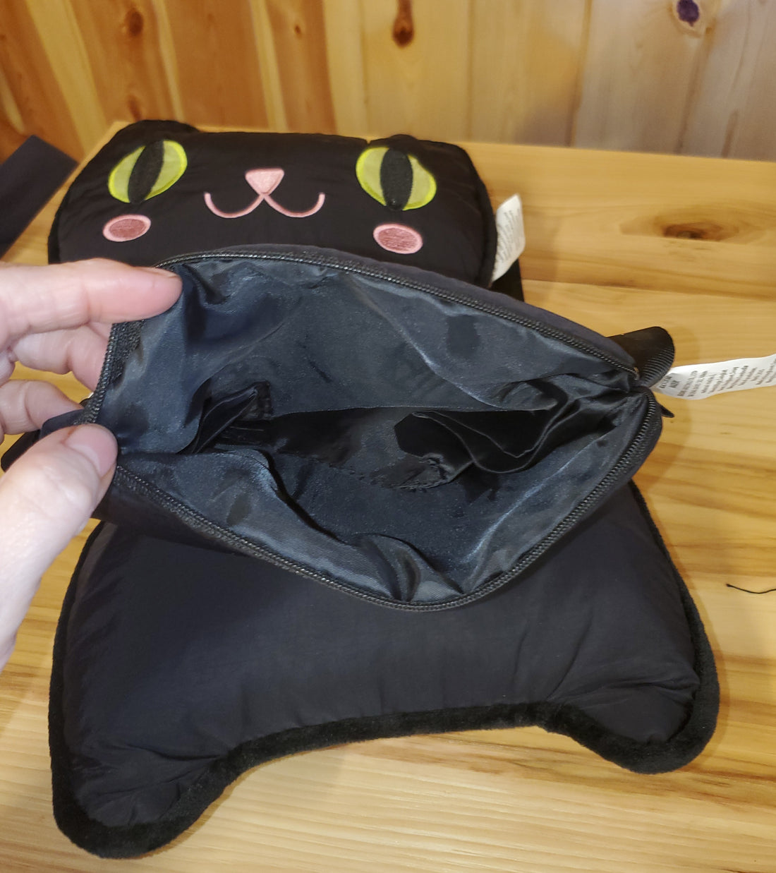 The Way To Celebrate Black Cat Zippered Halloween Treat Bag