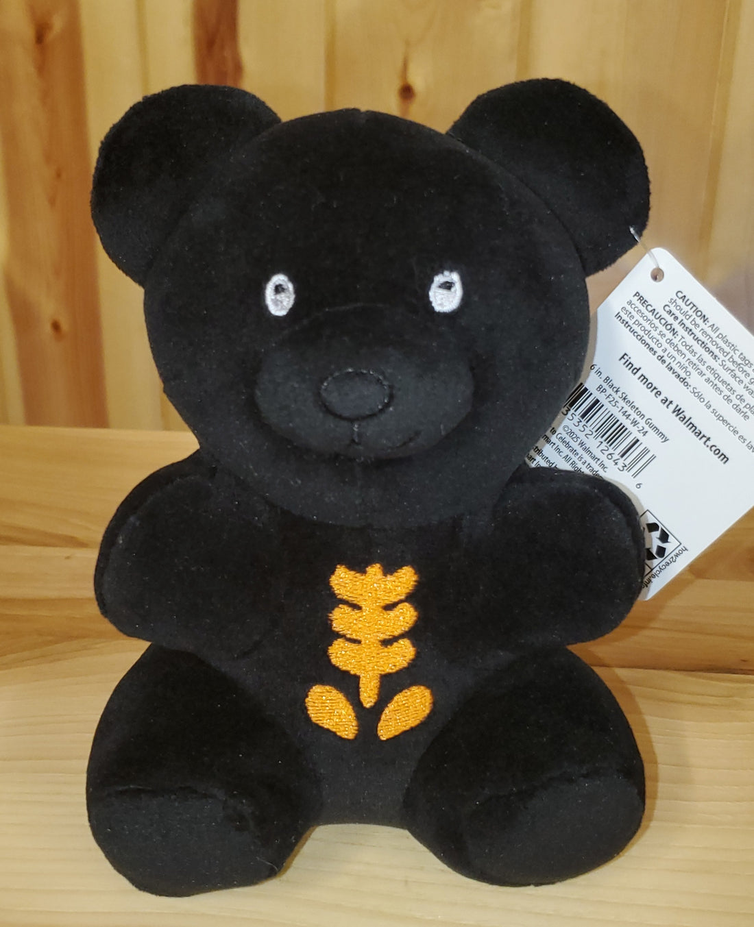 Black Plush Halloween Skeleton Gummie Bear
