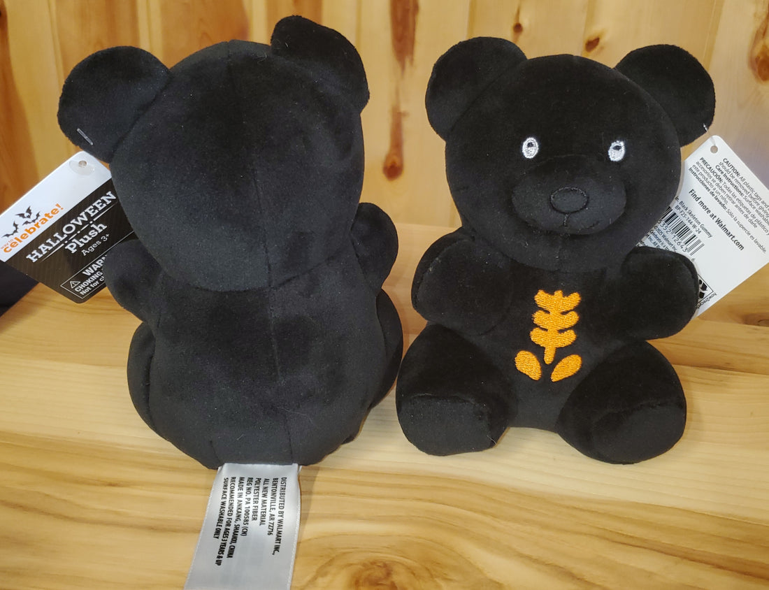 Black Plush Halloween Skeleton Gummie Bear