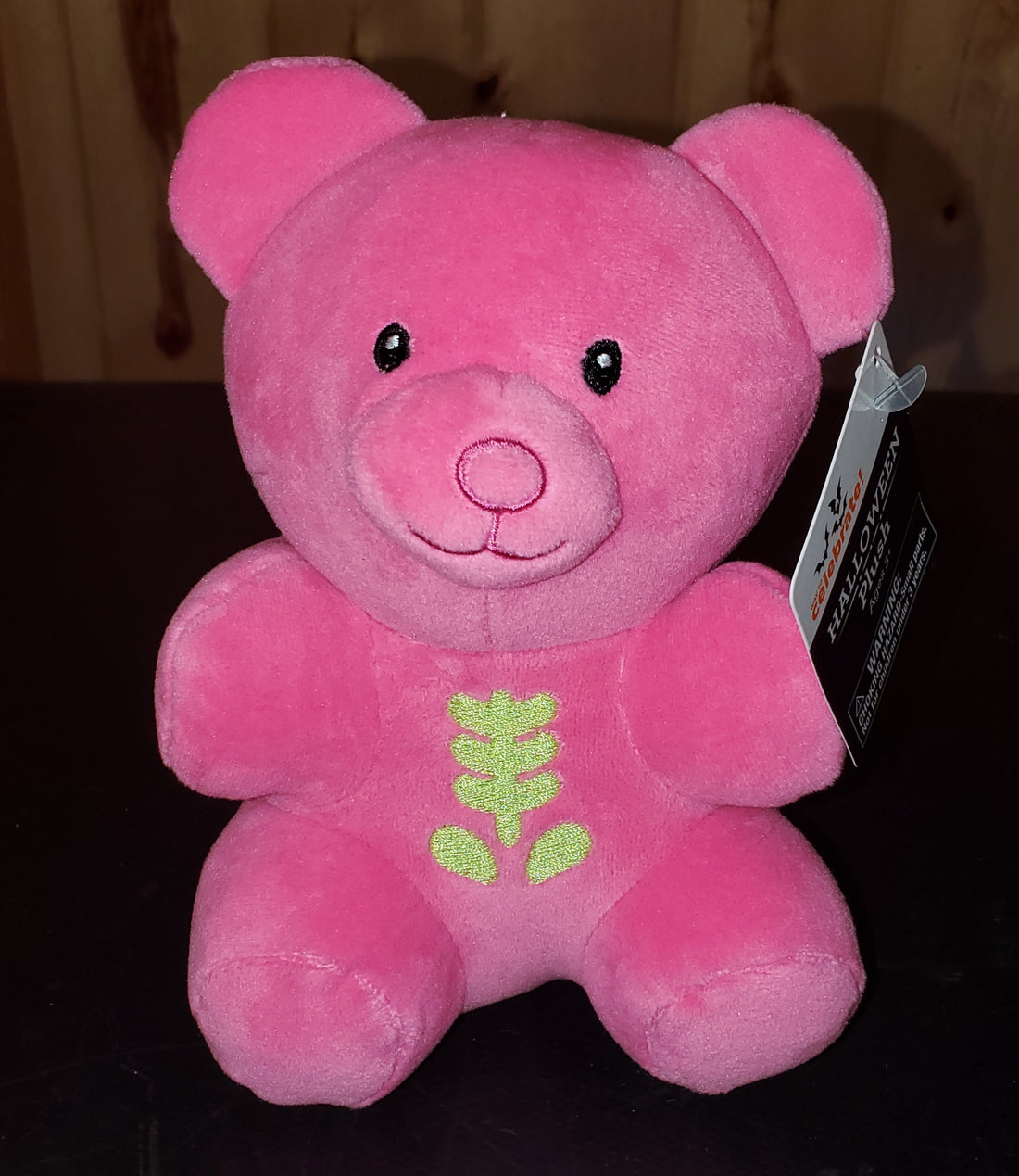 Pink Plush Halloween Skeleton Gummie Bear