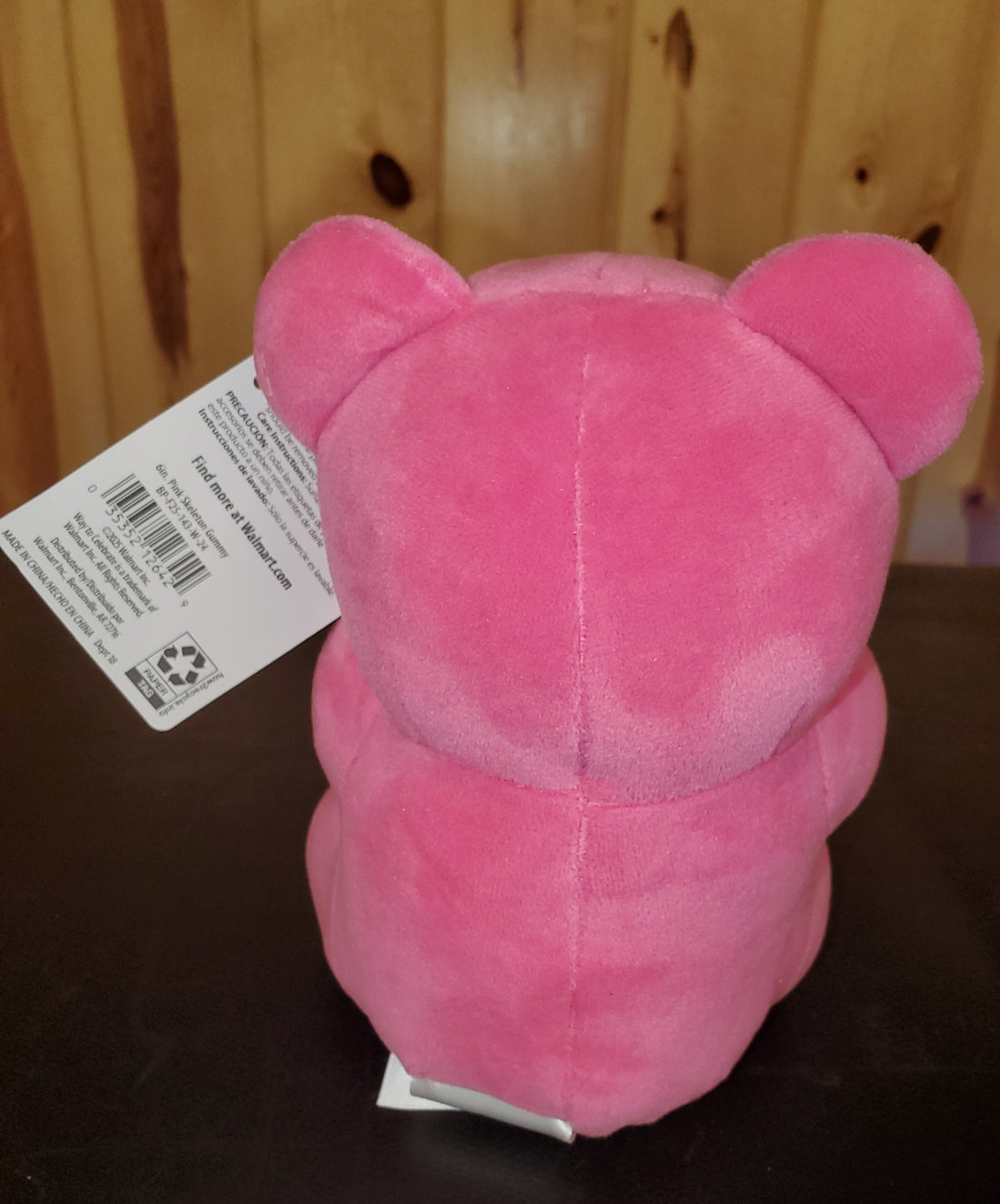Pink Plush Halloween Skeleton Gummie Bear
