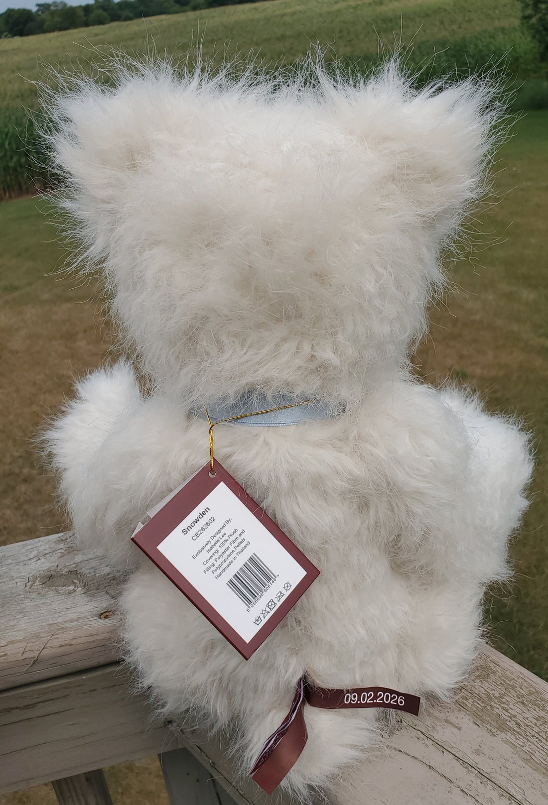 Snowden - 16" White Teddy w/ Growler Noisemaker by Charlie Bears