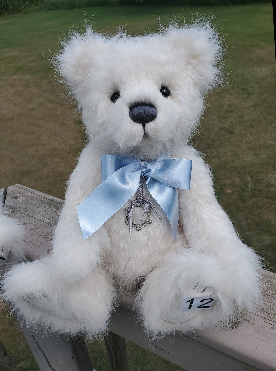 Snowden - 16" White Teddy w/ Growler Noisemaker by Charlie Bears
