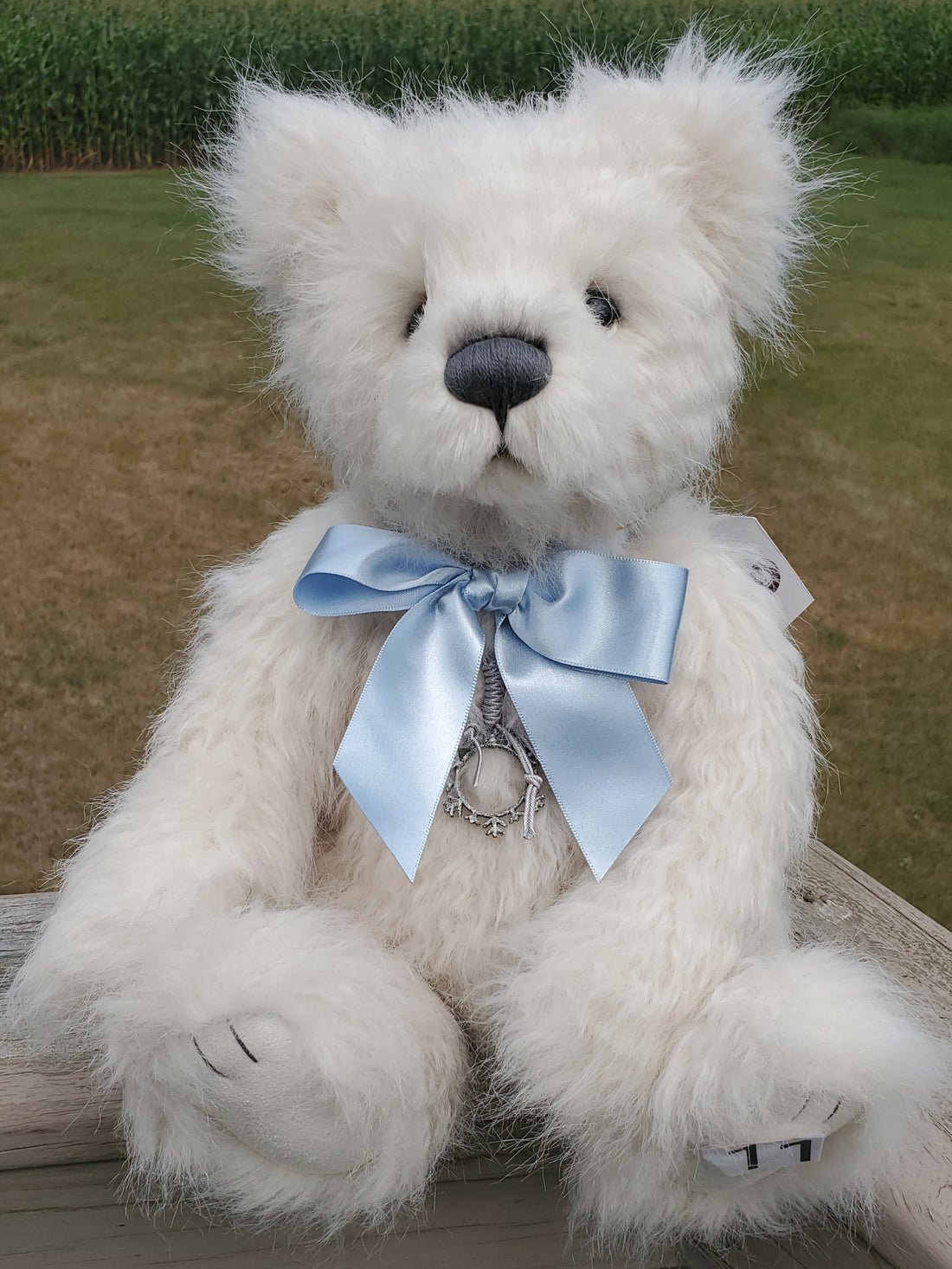 Snowden - 16" White Teddy w/ Growler Noisemaker by Charlie Bears