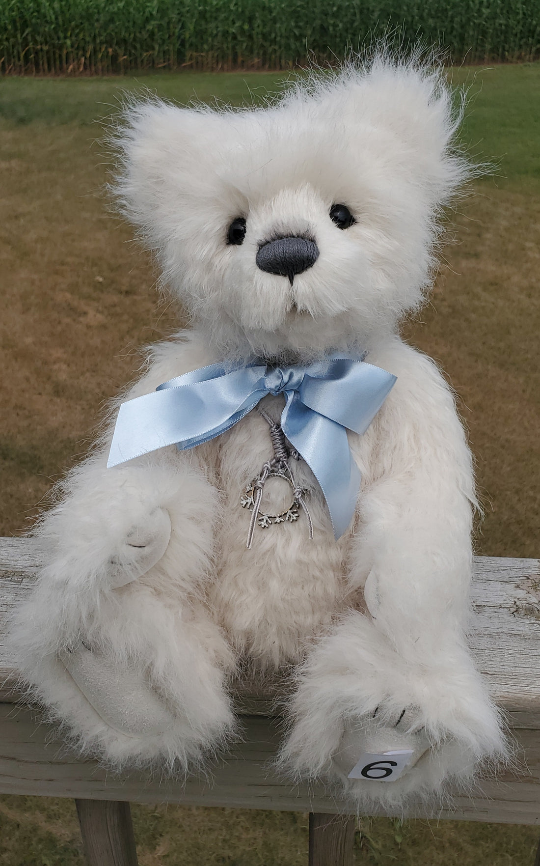 Snowden - 16" White Teddy w/ Growler Noisemaker by Charlie Bears