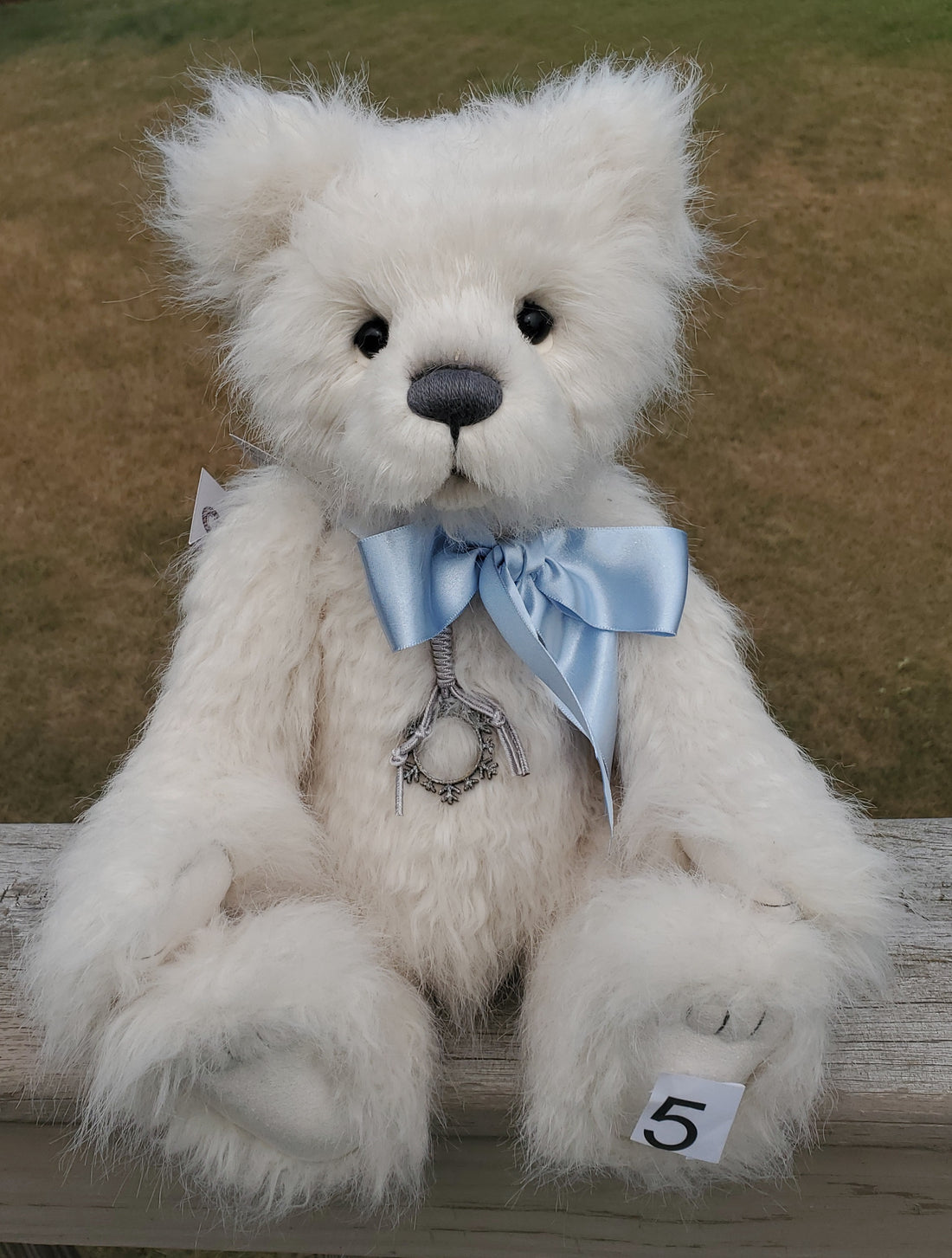 Snowden - 16" White Teddy w/ Growler Noisemaker by Charlie Bears