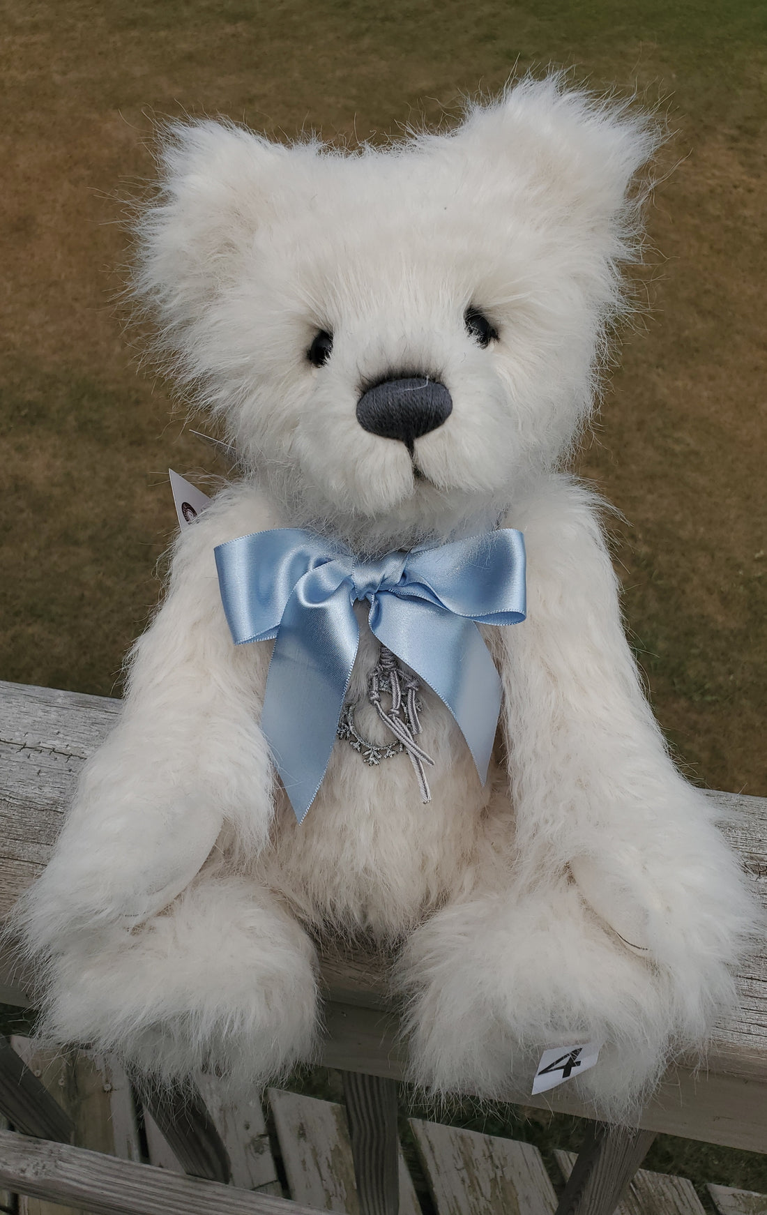 Snowden - 16" White Teddy w/ Growler Noisemaker by Charlie Bears