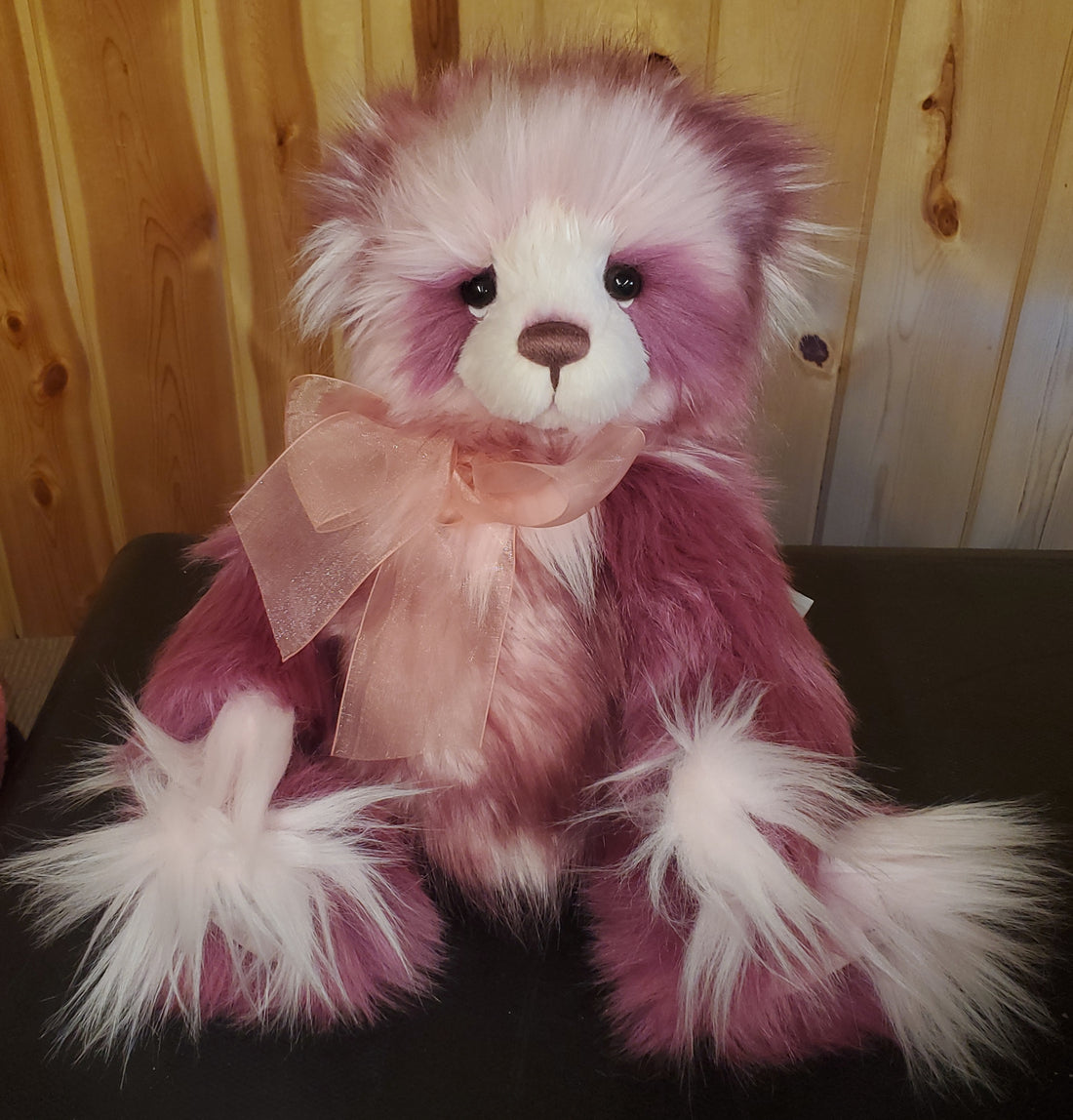 Rose Moon - 15" Fluffy, Pink and Rose Panda by Charlie Bears