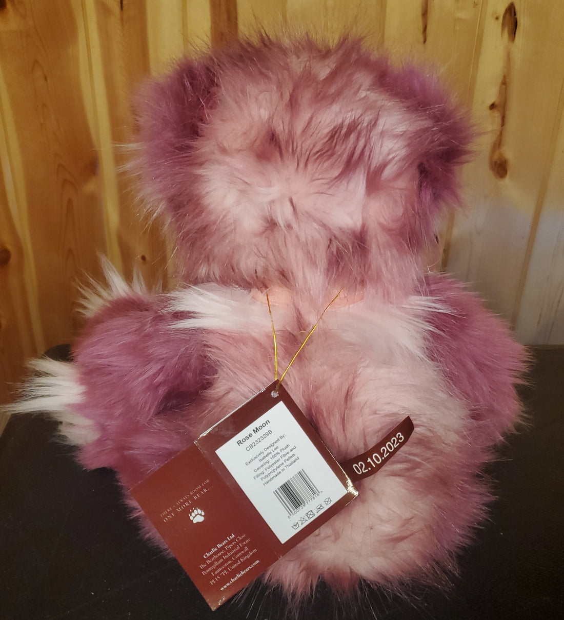 Rose Moon - 15" Fluffy, Pink and Rose Panda by Charlie Bears