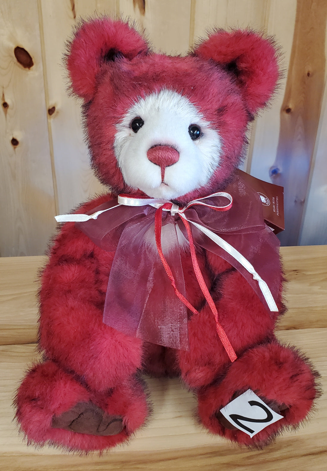 Sugar Cookie - 13" Red and White Plush - by Charlie Bears - (Spice Cookie's Sister)