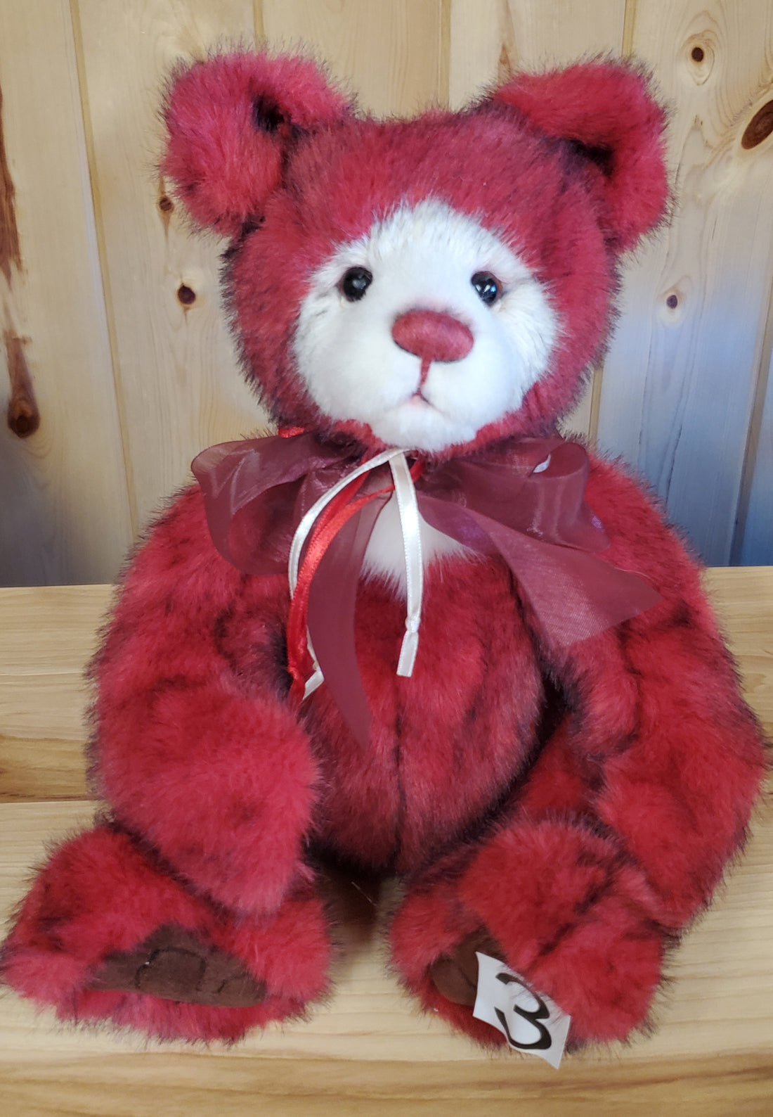Sugar Cookie - 13" Red and White Plush - by Charlie Bears - (Spice Cookie's Sister)