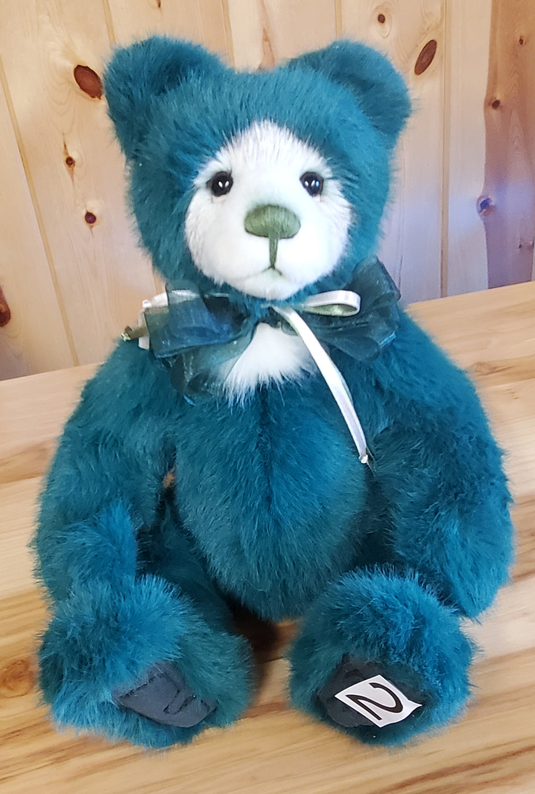 Spice Cookie - 13" Green and White Plush by Charlie Bears (Sugar Cookie's brother)