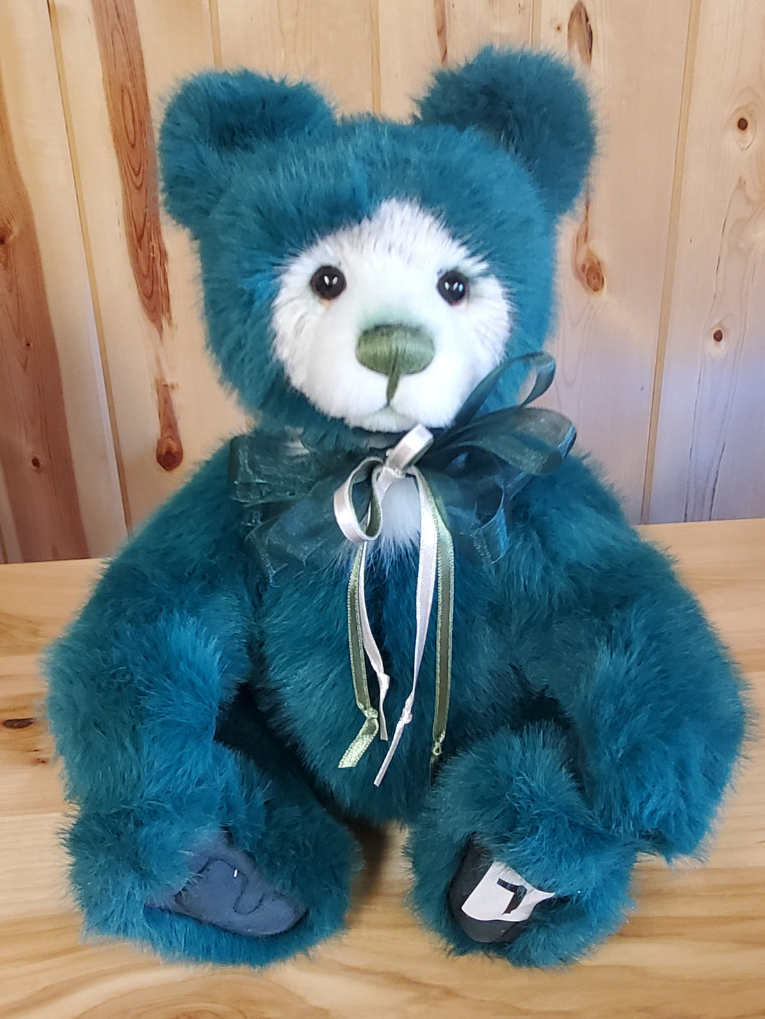 Spice Cookie - 13" Green and White Plush by Charlie Bears (Sugar Cookie's brother)